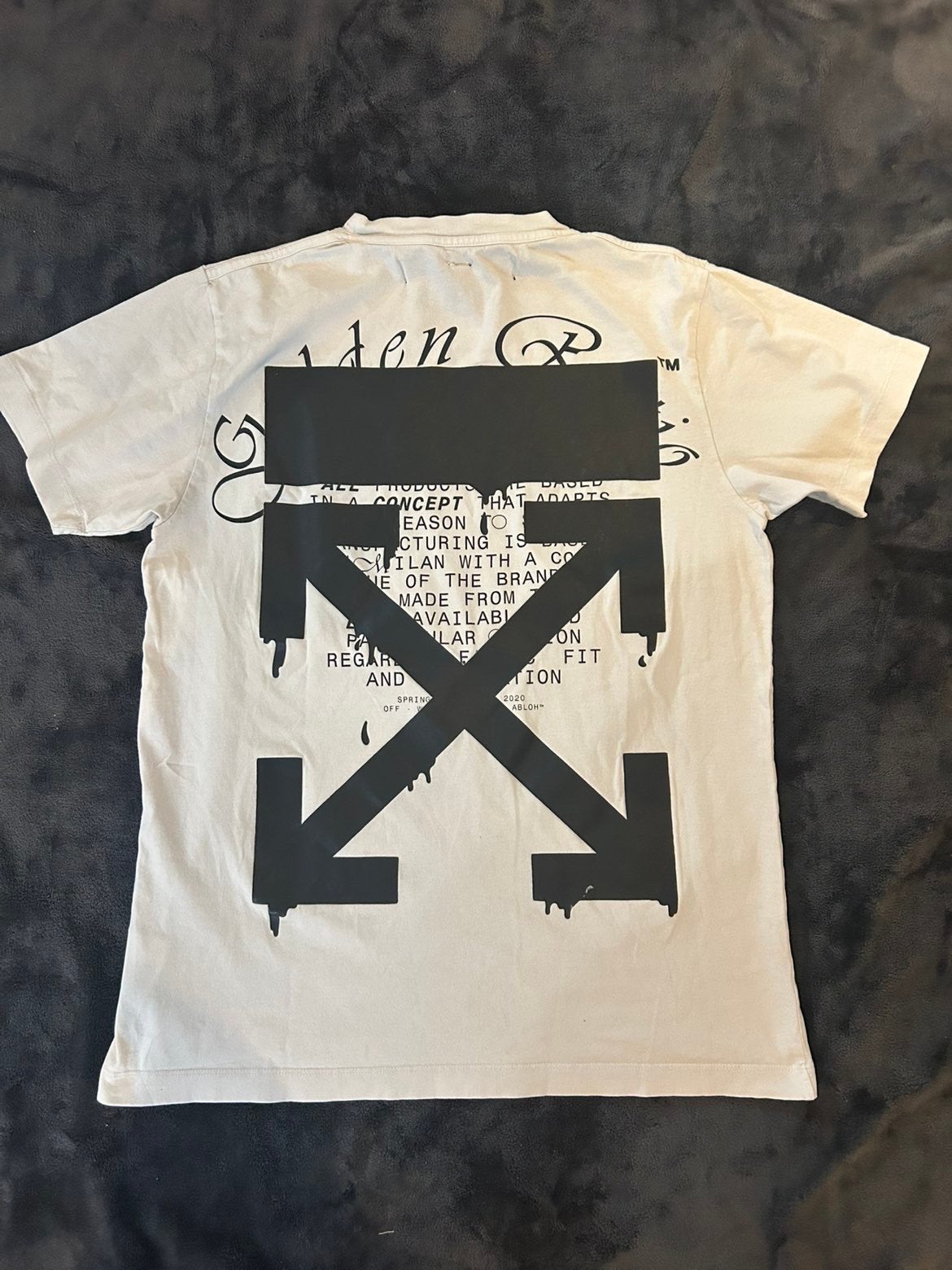 Off-White Golden Ratio White Tee, Kleding | Heren, T-shirts, Ophalen of Verzenden, Zo goed als nieuw, Maat 48/50 (M), Wit