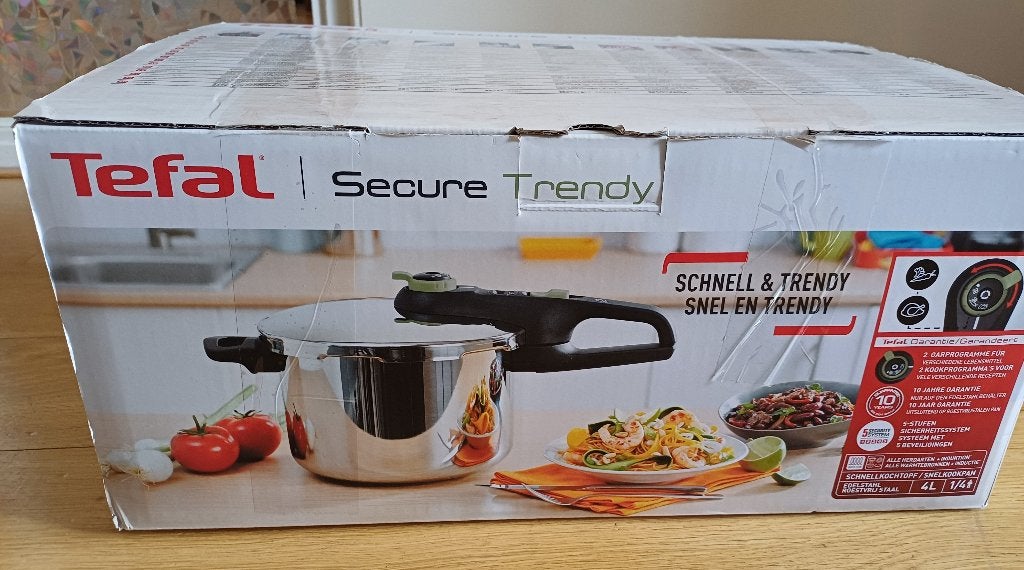 Tefal Secure Trendy Snelkookpan - 4L - NIEUW in doos!, Ophalen of Verzenden, Nieuw, Tefal