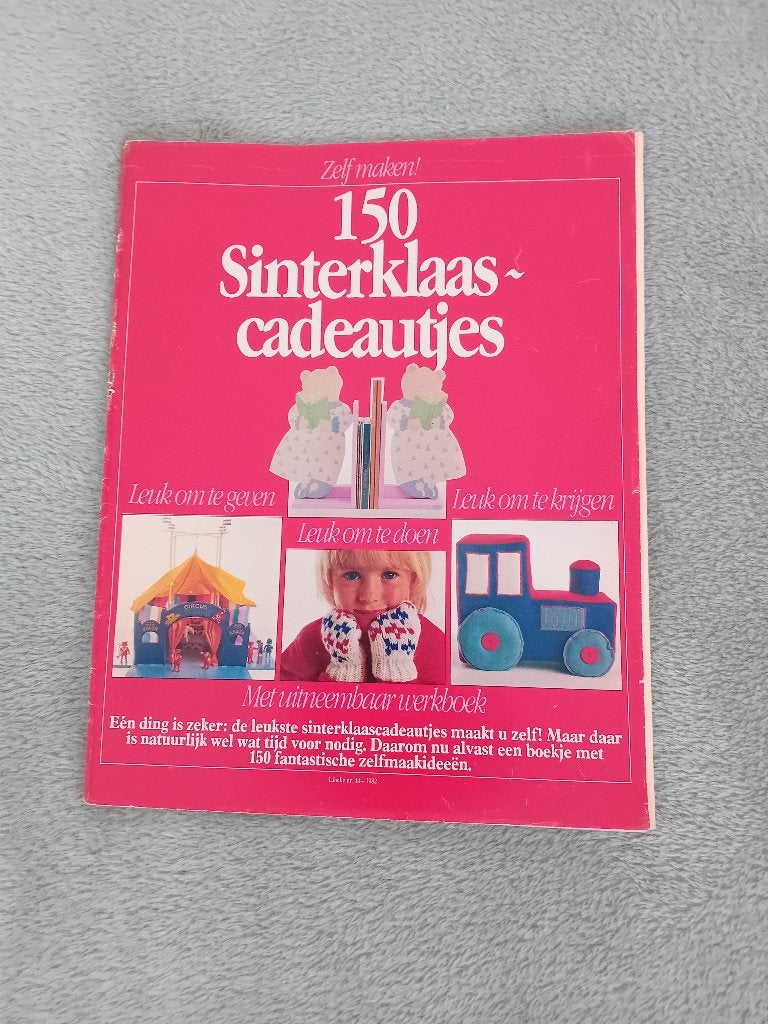 150 Sinterklaas cadeautjes zelf maken + werkboek, Ophalen of Verzenden, Gebruikt, Overige thema's, Knutselboek