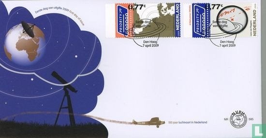 FDC E585 Europazegels Astronomie 2009 NL onbeschreven, Postzegels en Munten, Postzegels | Eerstedagenveloppen, Ophalen of Verzenden