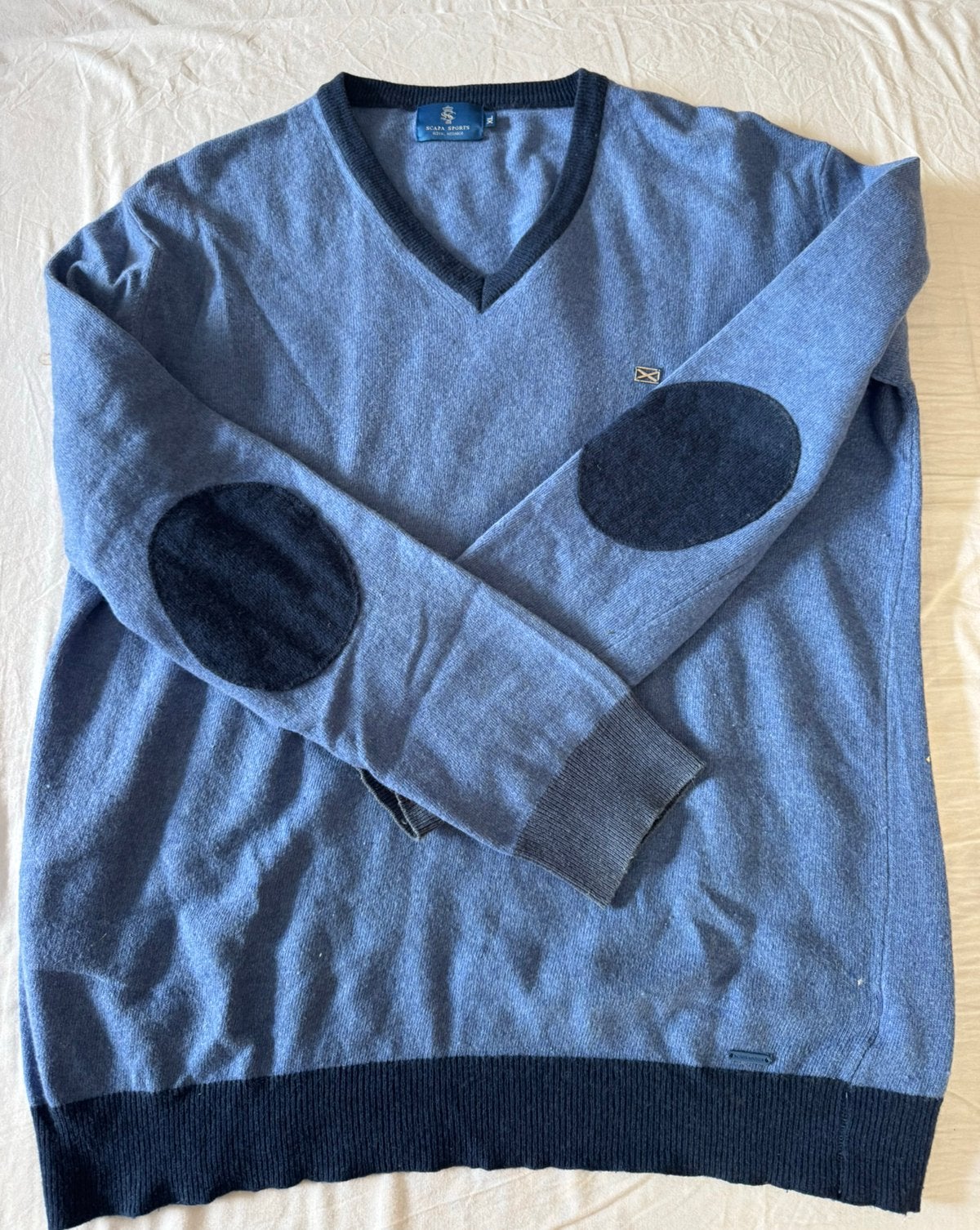 Scapa Spirts trui large, Kleding | Heren, Ophalen of Verzenden, Zo goed als nieuw, Maat 52/54 (L), Blauw
