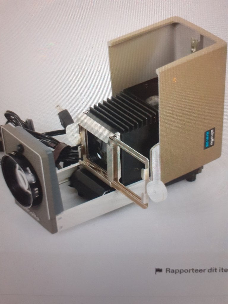 Minolta mini 35 diaprojector 220V  100W 1960, Ophalen of Verzenden, Gebruikt
