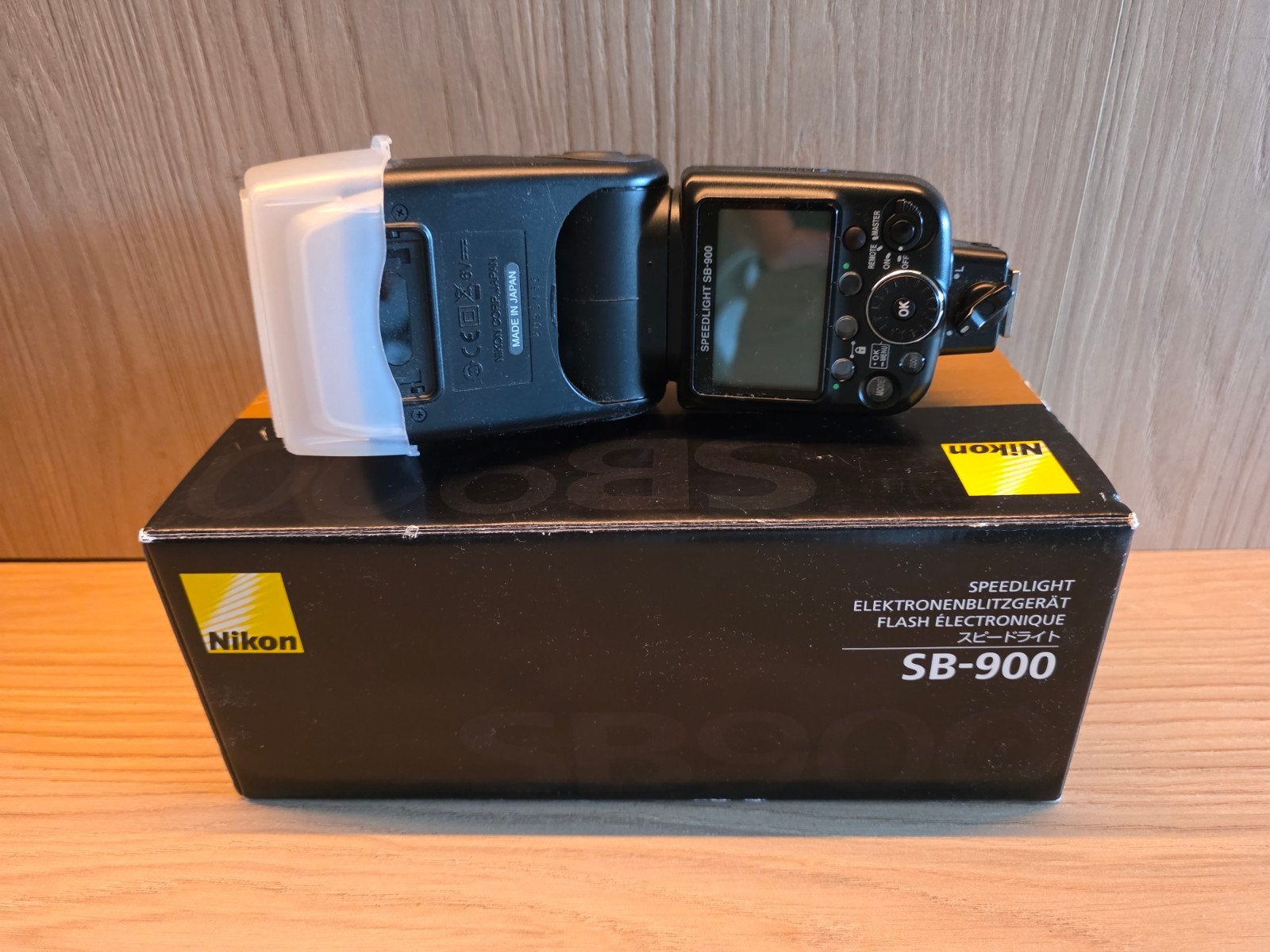 Nikon Speedlight SB-900 flitser met diffuser en doos, Audio, Tv en Foto, Fotografie | Flitsers, Nikon, Gebruikt, Externe flitser