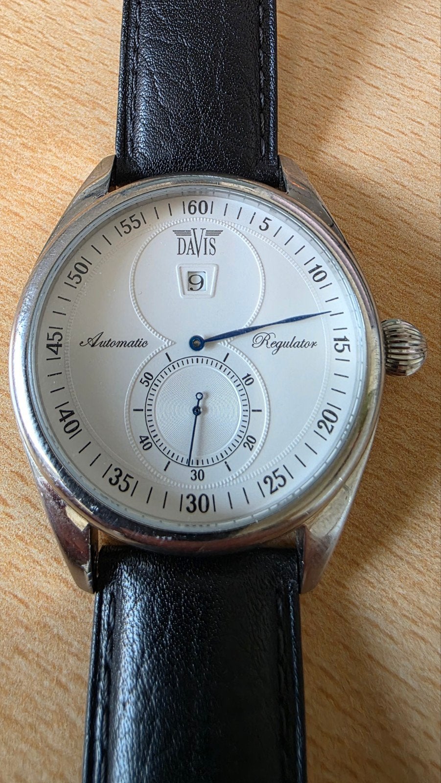 Davis horloge Automatic Regulator (0733), Overige merken, Overige materialen, Leer, Polshorloge