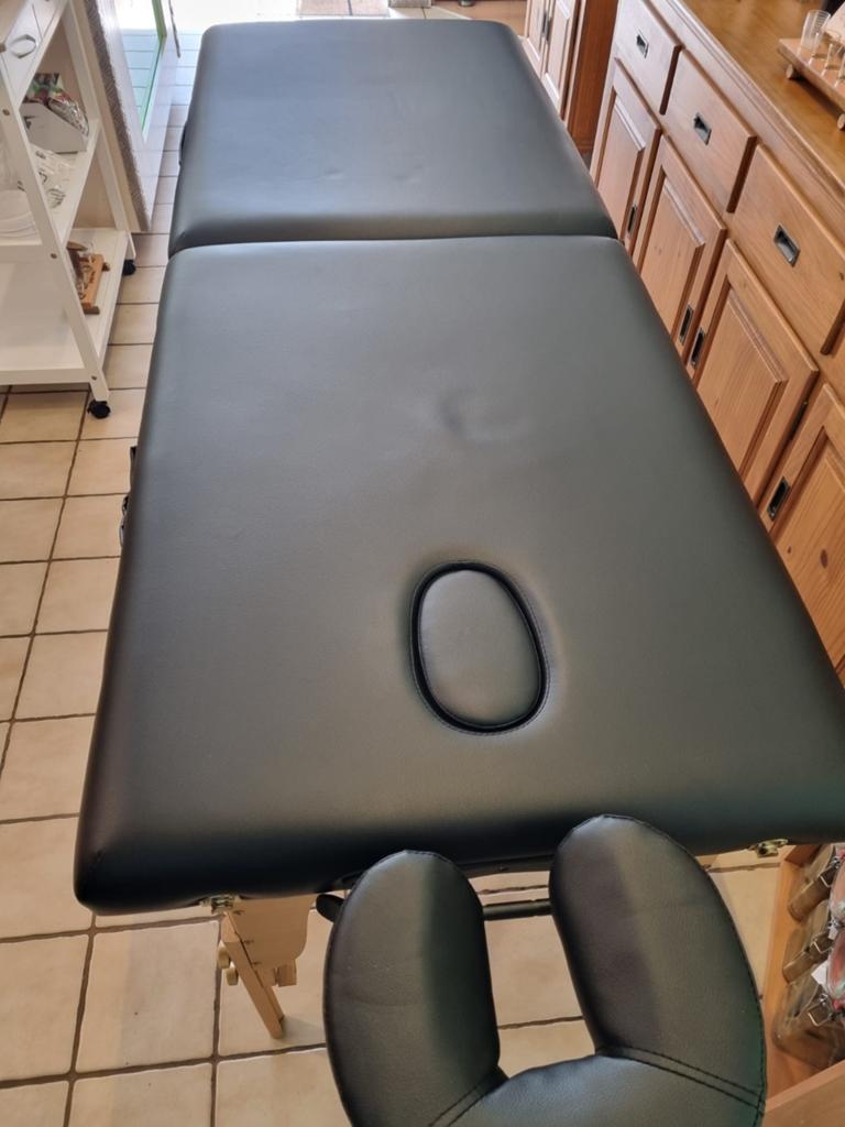 Massage tafel Zwart houten frame, Ophalen, Zo goed als nieuw, Massagetafel