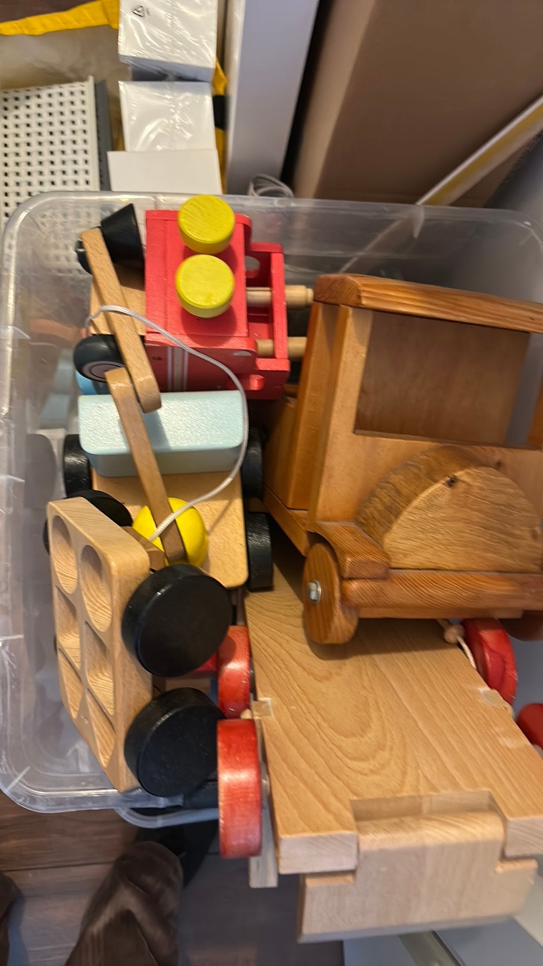 Houten kinderspeelgoed wagens, Kinderen en Baby's, Speelgoed | Houten speelgoed, Ophalen of Verzenden