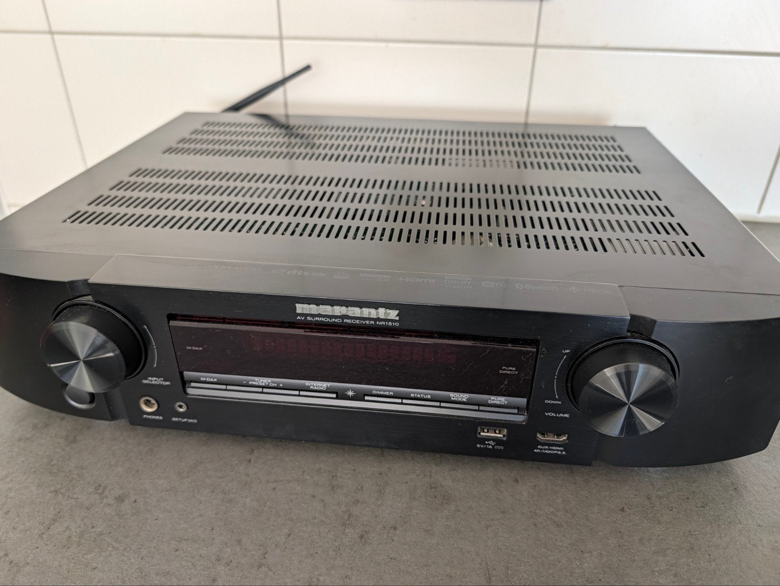 Marantz nr1510 slimline zwart 5.2 versterker, Marantz, Ophalen of Verzenden, Zo goed als nieuw, Minder dan 60 watt
