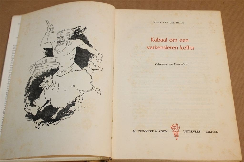 Kabaal Varkensleren Koffer — vd Heide, Bob Evers 1e dr 1953, Boeken, Ophalen of Verzenden, Gelezen