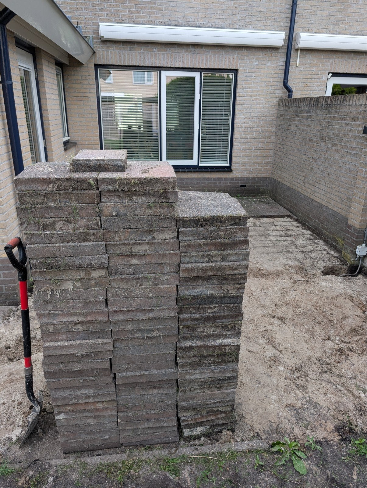 +/- 50 m2 gratis sierbestrating, Ophalen, Gebruikt, Beton, Klinkers