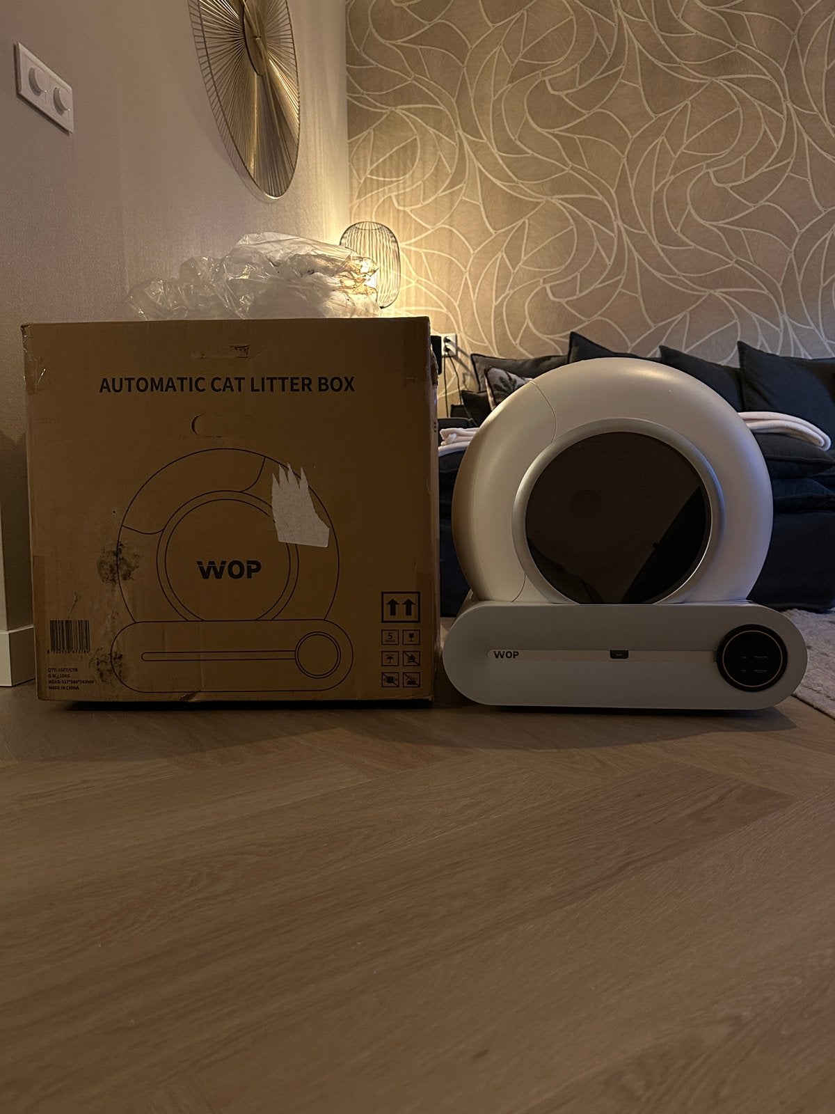 WOP Automatische kattenbak, Ophalen, Zelfreinigend, Zo goed als nieuw