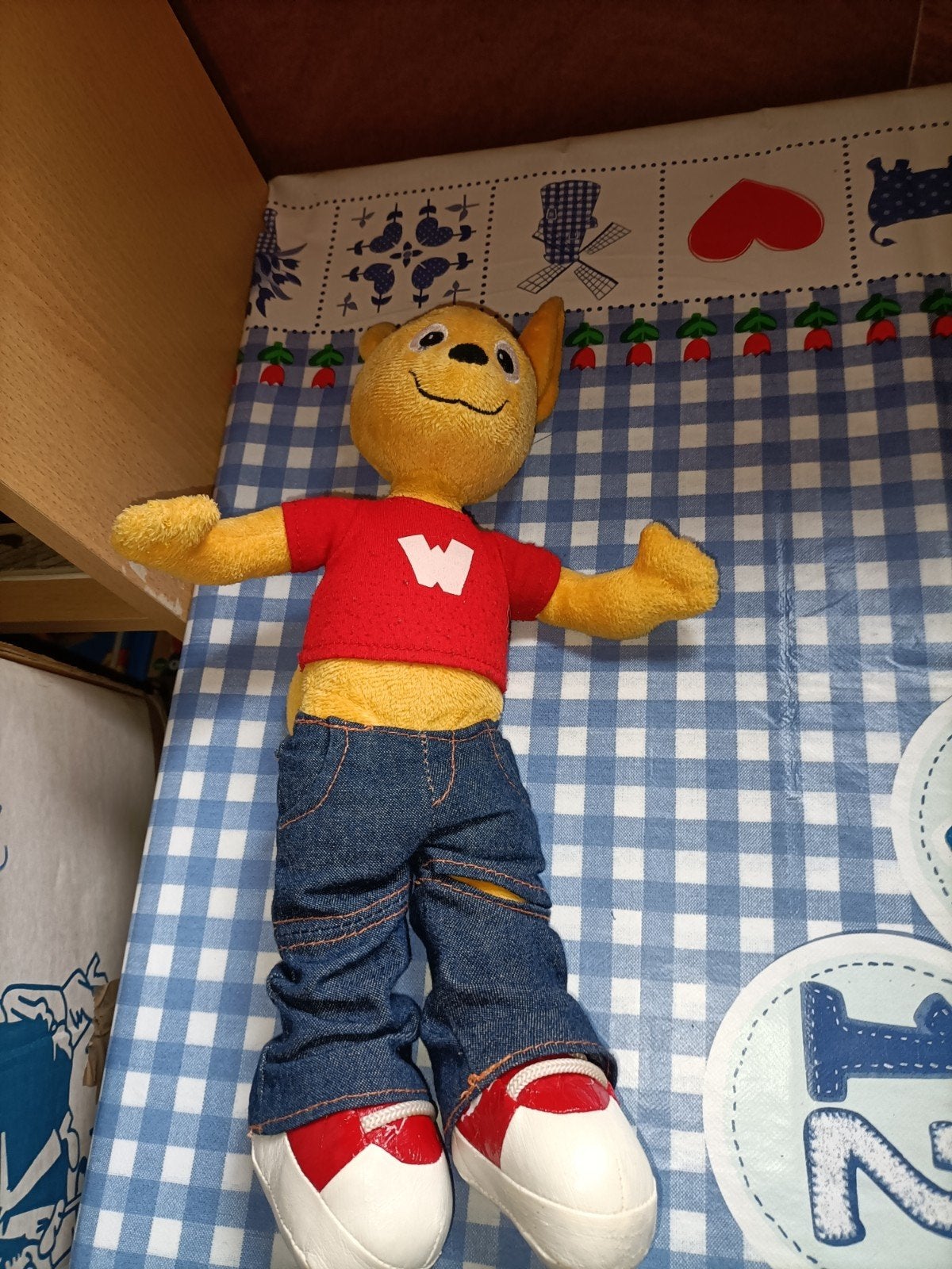 Stoere Walibi knuffel nieuwe versie 37 cm groot, Ophalen of Verzenden, Zo goed als nieuw, Overige typen