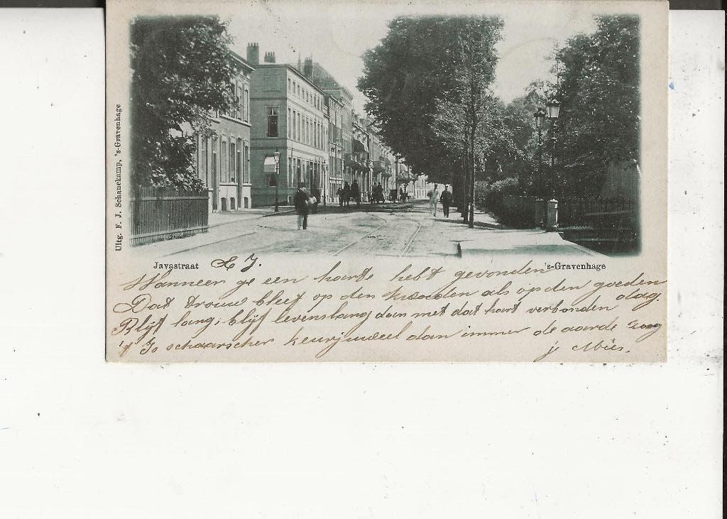 Den Haag Javastraat Tekst! 2 juni 1900 J Schanekamp, Ophalen of Verzenden, Voor 1920, Gelopen, Zuid-Holland