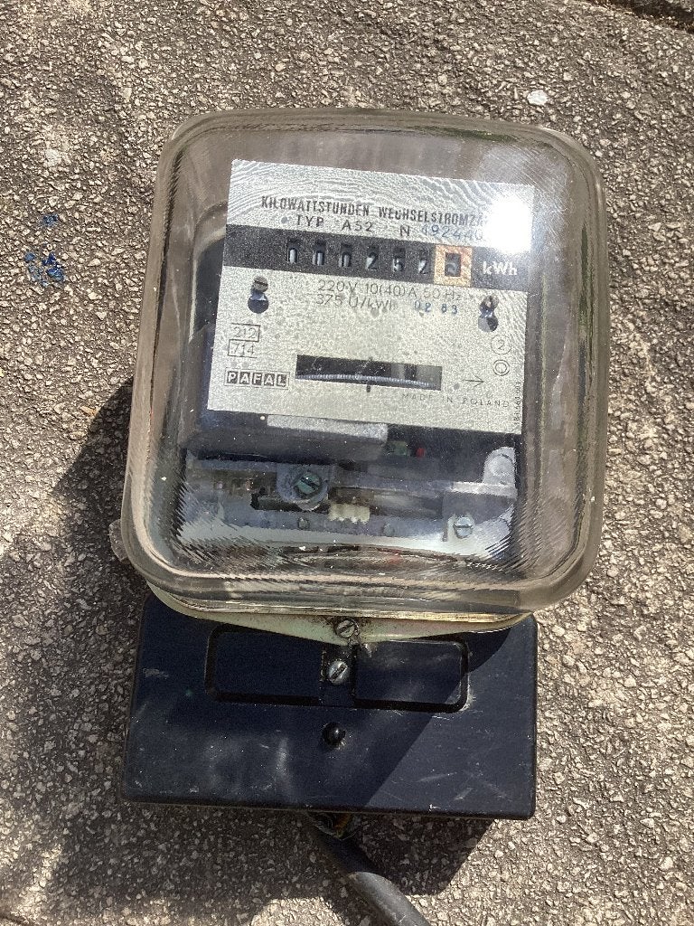 Oude Stroommeter Kwh-meter Elektriciteitsmeter 220V, Ophalen of Verzenden, Gebruikt, Overige typen