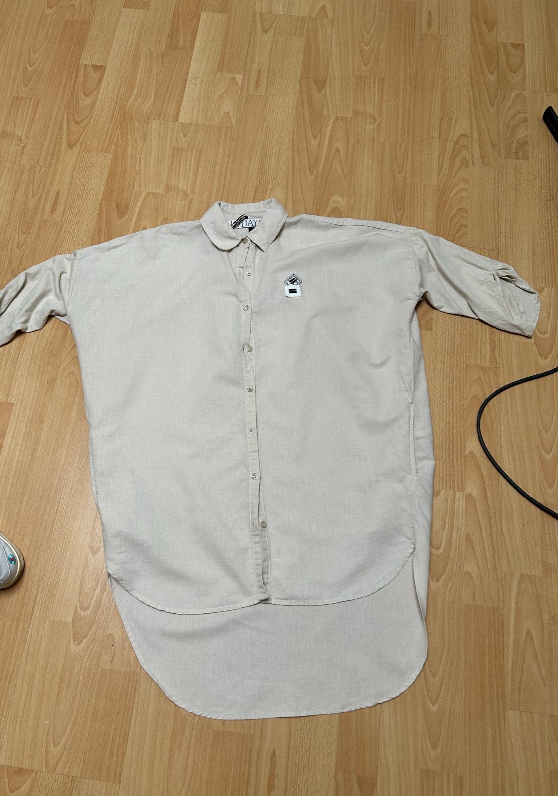 10DAYS Oversized Blouse Tuniek Beige XS, Kleding | Dames, Ophalen of Verzenden, Zo goed als nieuw, Maat 34 (XS) of kleiner, Beige