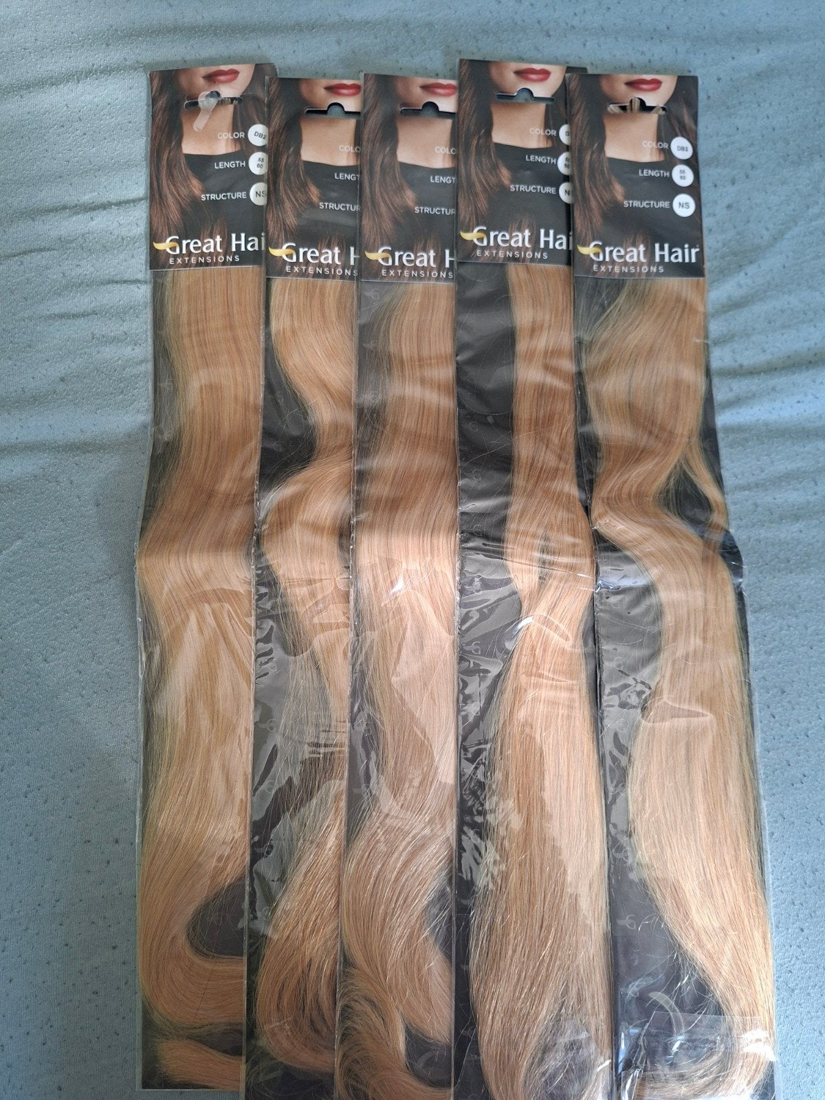 great hair db2 125 stuks nieuw  55/60cm, Ophalen of Verzenden, Nieuw, Pruik of Haarverlenging