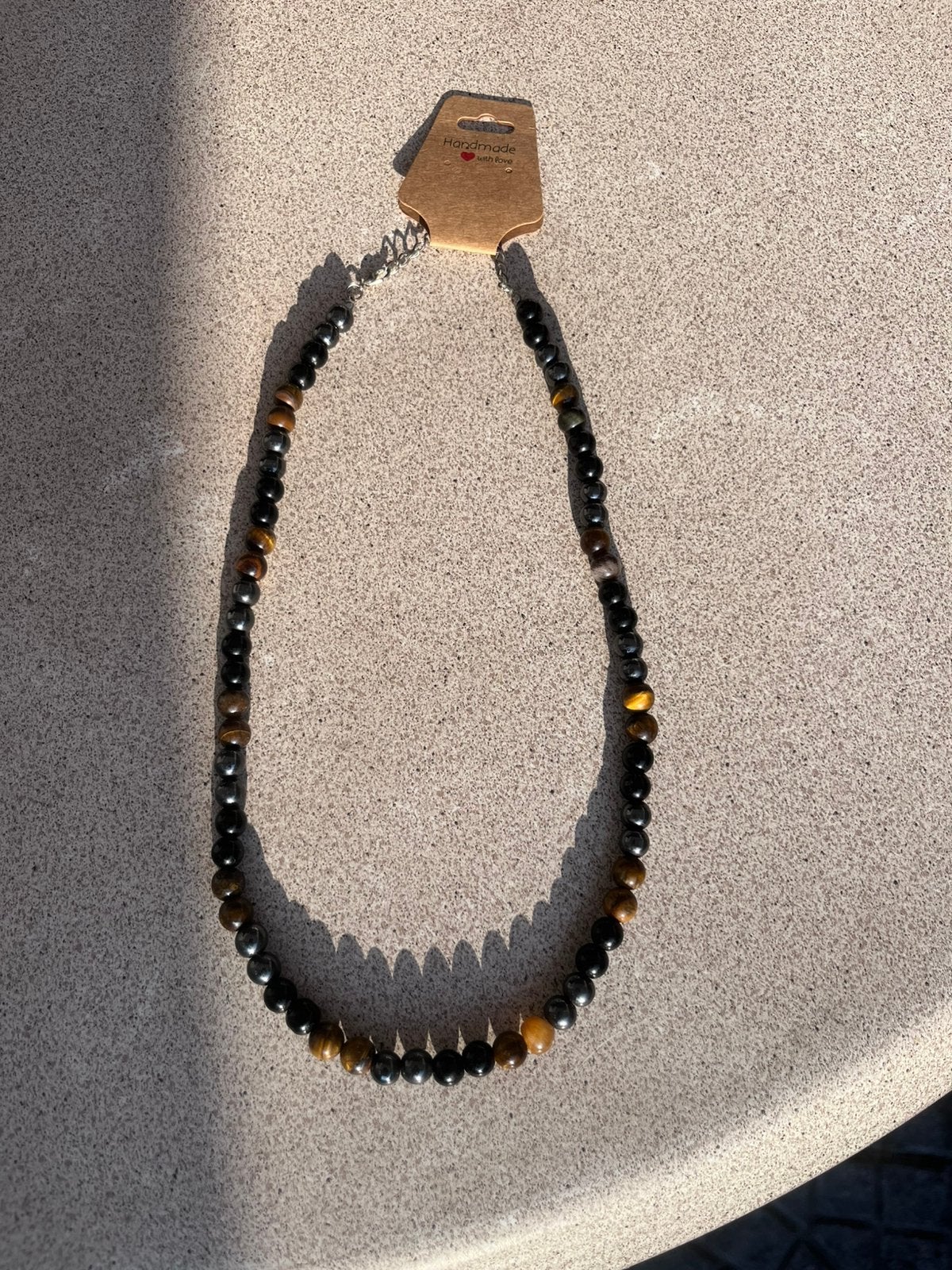 Ketting mannen Genezend, Ophalen of Verzenden, Nieuw, Zwart, Steen of Mineraal