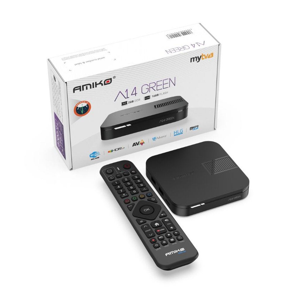 Amiko A14 Gold - A14 green+ en A14 green, Audio, Tv en Foto, Ophalen of Verzenden, Nieuw, HDMI, Minder dan 500 GB