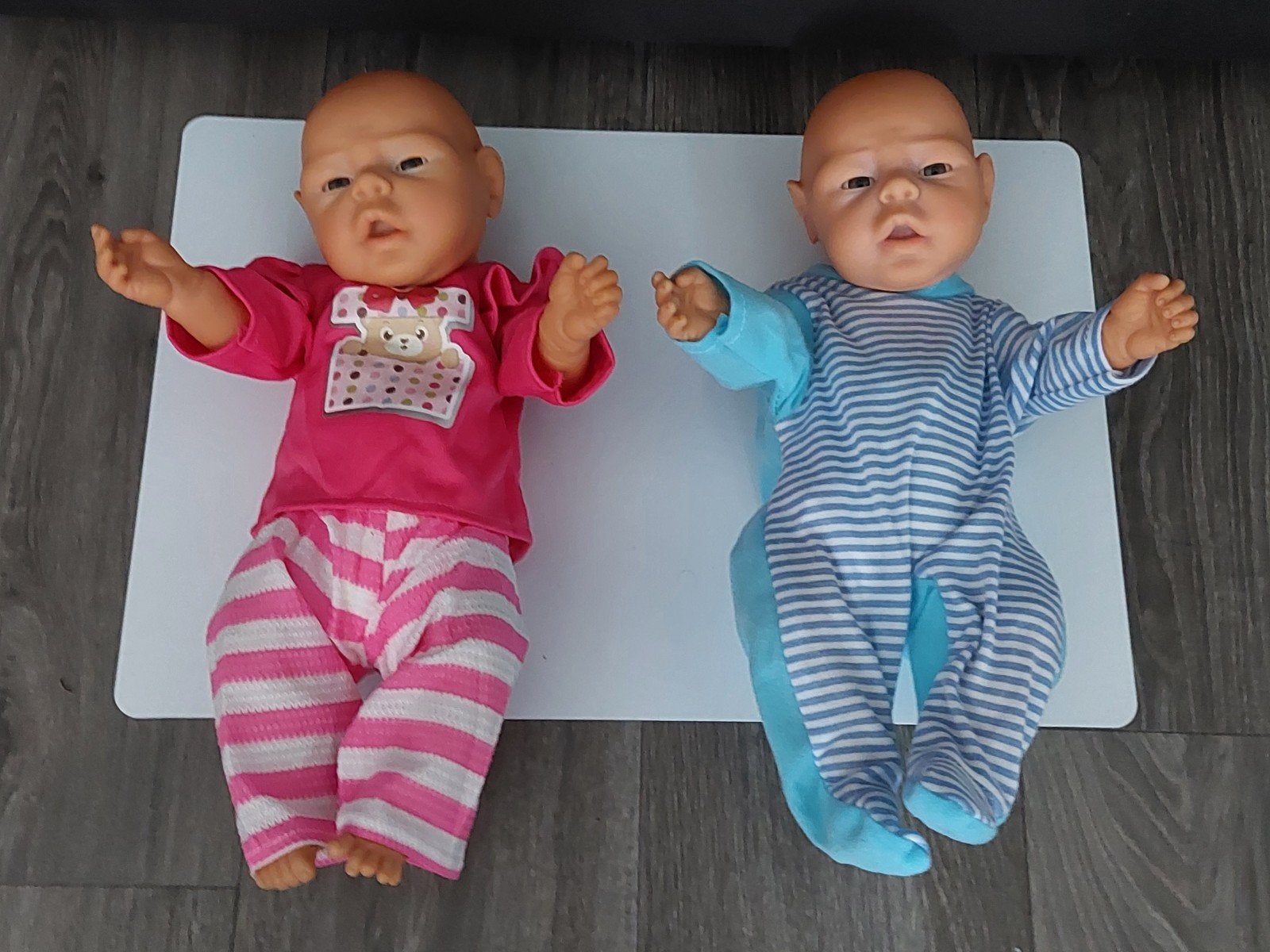 Meisje - Jongen Levensechte 38 Cm Lang Merk Migliorati 1996., Ophalen of Verzenden, Zo goed als nieuw, Babypop, Levensecht of Reborn