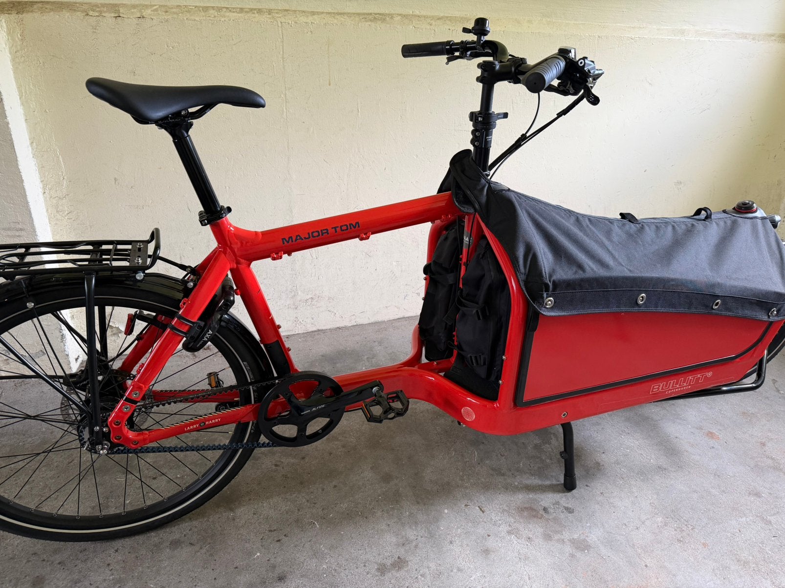 Bullit transportfiets Major Tom, Goederen, Zo goed als nieuw, Schijfrem, Ophalen