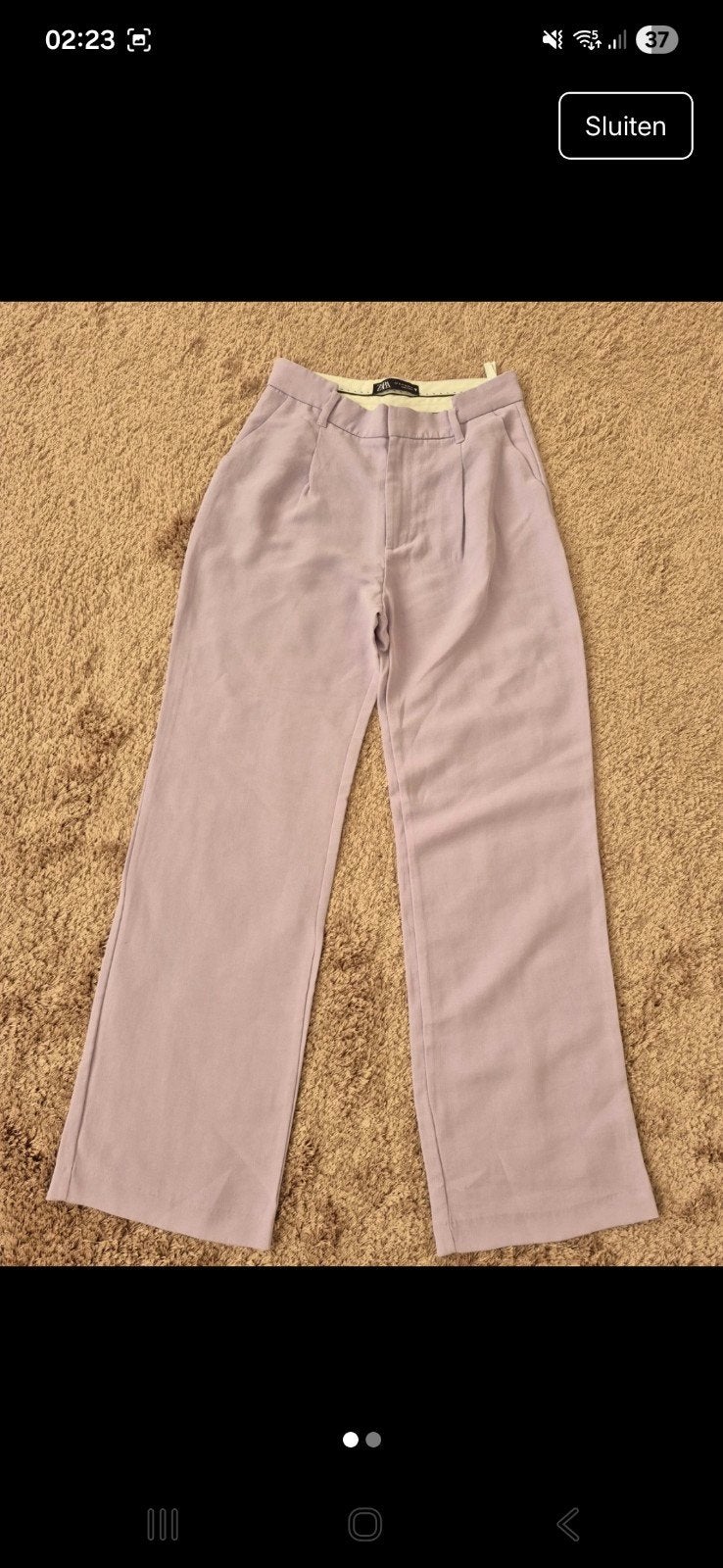 Zara lila wijde broek maat xs, Maat 38/40 (M), Zara, Paars, Ophalen of Verzenden
