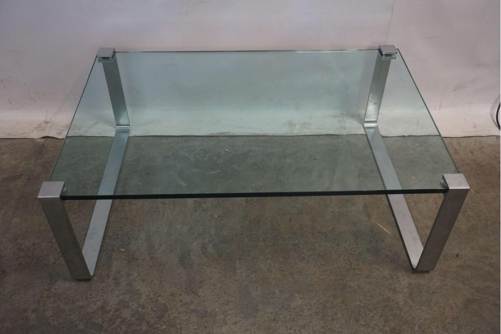 Glazen stevige salontafel 120x82,5, Huis en Inrichting, Tafels | Salontafels, Gebruikt, 50 tot 100 cm, 100 tot 150 cm, Niet ingevuld