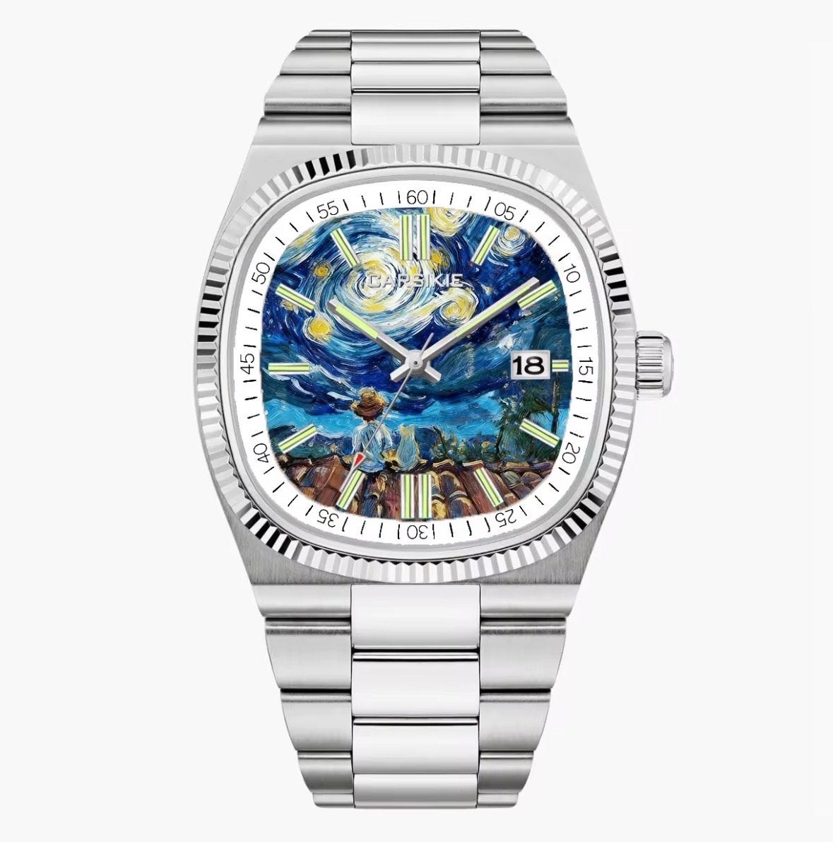 Uniek Polshorloge !!! Vincent van Gogh stijl, Ophalen of Verzenden, Nieuw