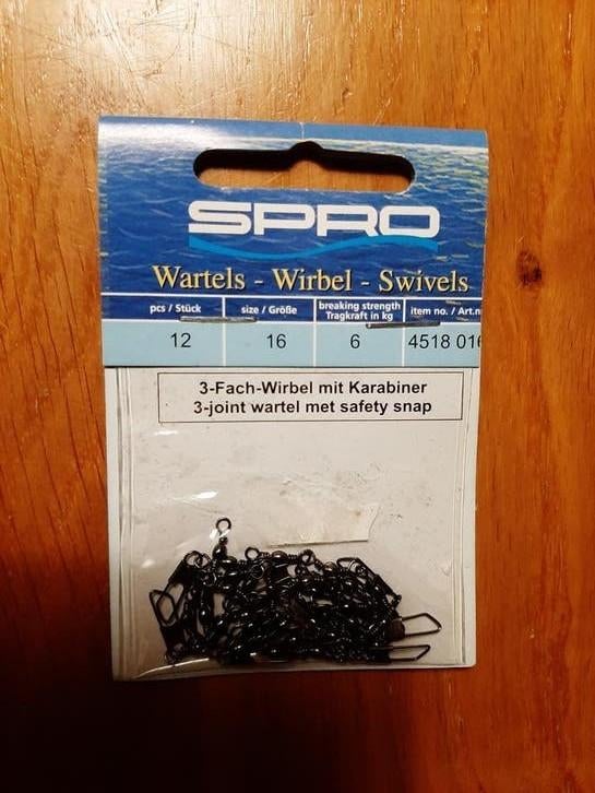 SPRO 3-joint wartels met safety snap - Maat 16, 6kg, Ophalen of Verzenden, Nieuw, Overige typen