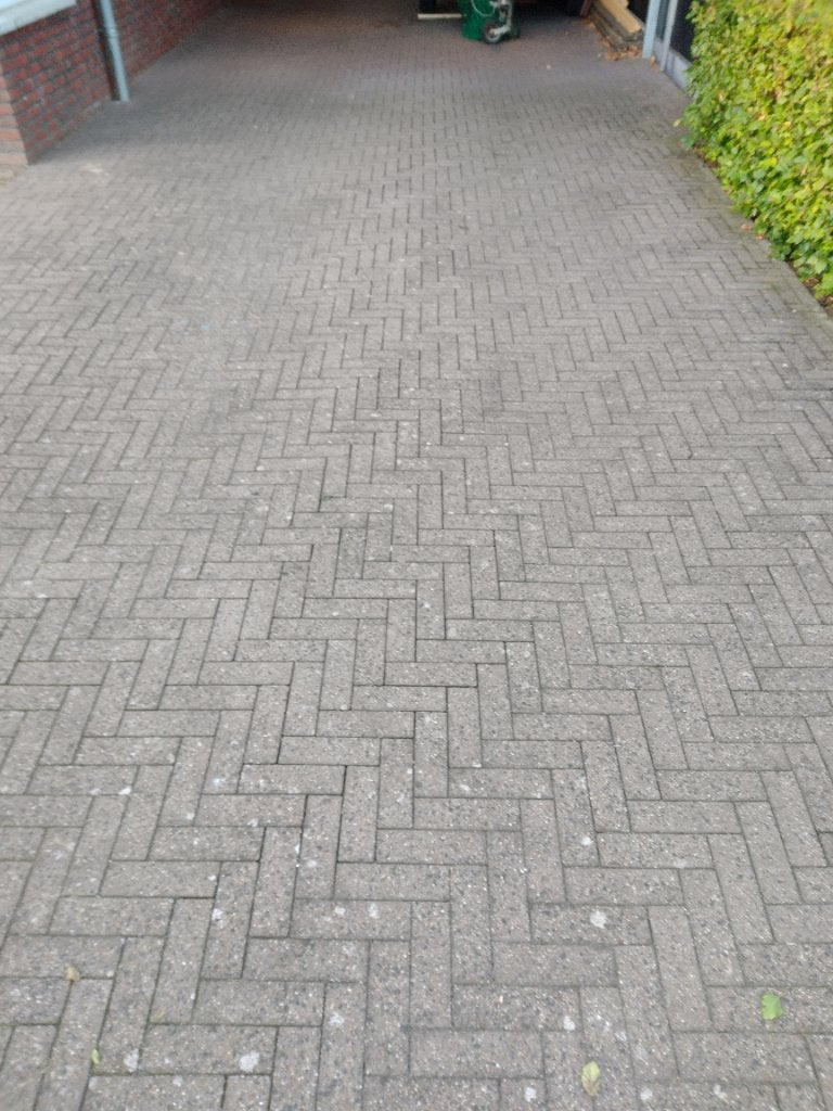 Straatwerk strackstone bruin, Tuin en Terras, Tegels en Klinkers, Ophalen, Gebruikt, Overige typen, 10 m² of meer