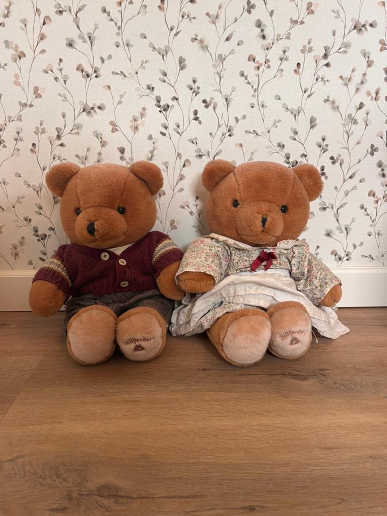 Bob en Sabine, teddyberen van de Bijenkorf, Ophalen of Verzenden, Zo goed als nieuw, Stoffen beer, Overige merken