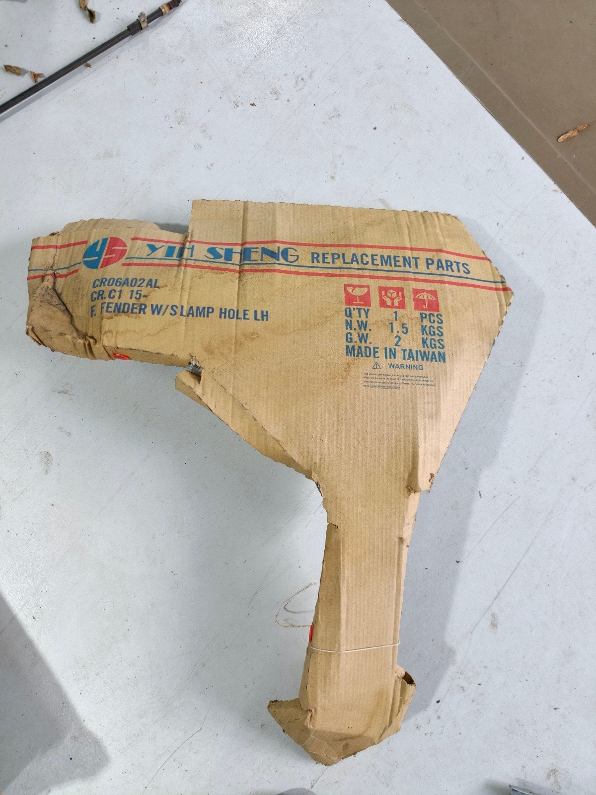 Citroën C1 II linker voorspatbord nieuw – 2014-2021 – CR06A0, Citroën, Voor, Nieuw, Ophalen of Verzenden