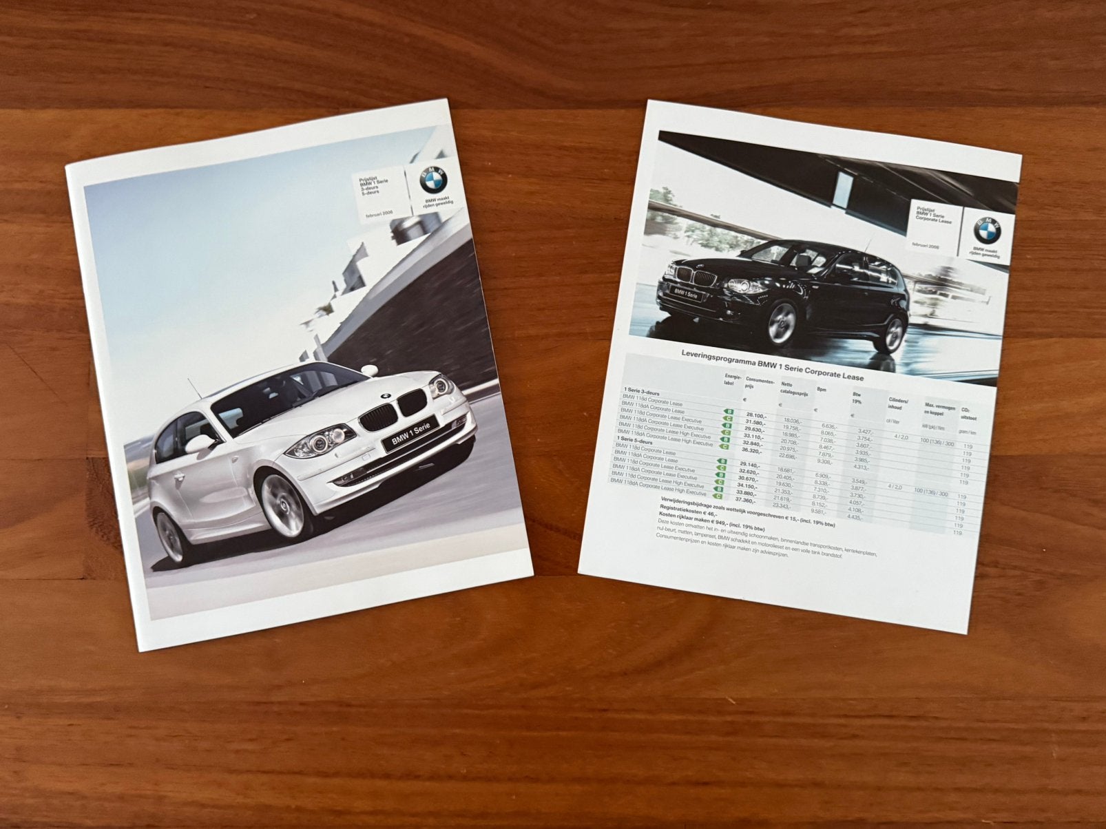 BMW 1-serie (2008) prijslijsten Consument & Corporate Lease, Ophalen of Verzenden, Zo goed als nieuw, BMW