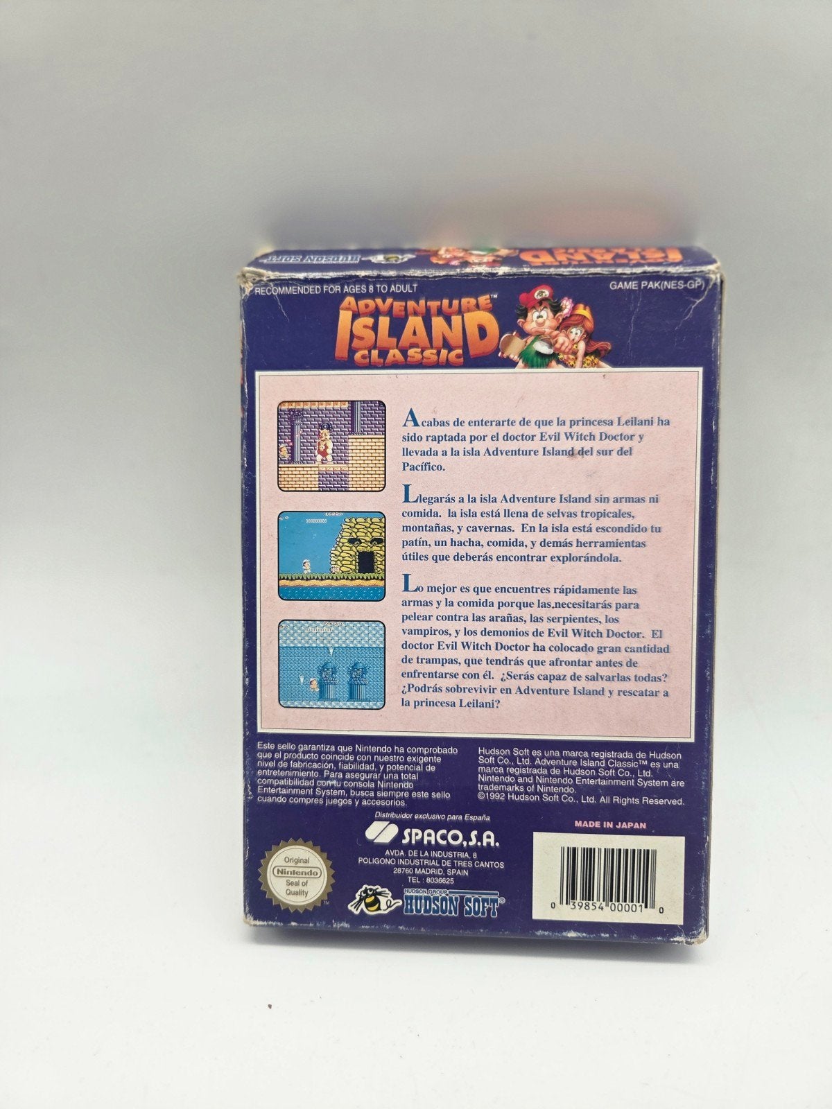 Adventure Island Classic - Nintendo NES (Compleet), Spelcomputers en Games, Games | Nintendo NES, Gebruikt, 1 speler, Niet van toepassing