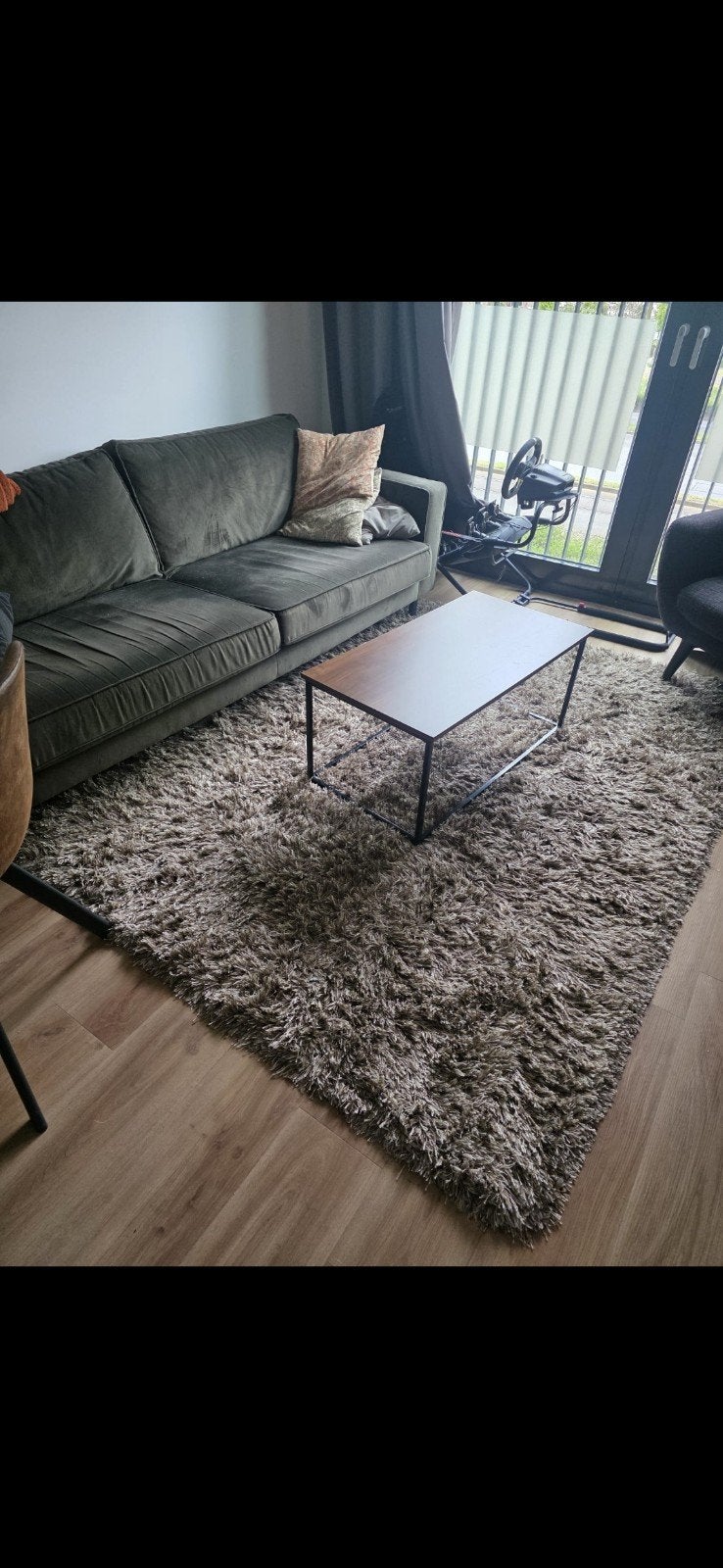 Complete set: Groene velours bank, stoel en 2 persoonsbed, Huis en Inrichting, Banken | Bankstellen, Ophalen, Gebruikt, Tweepersoons