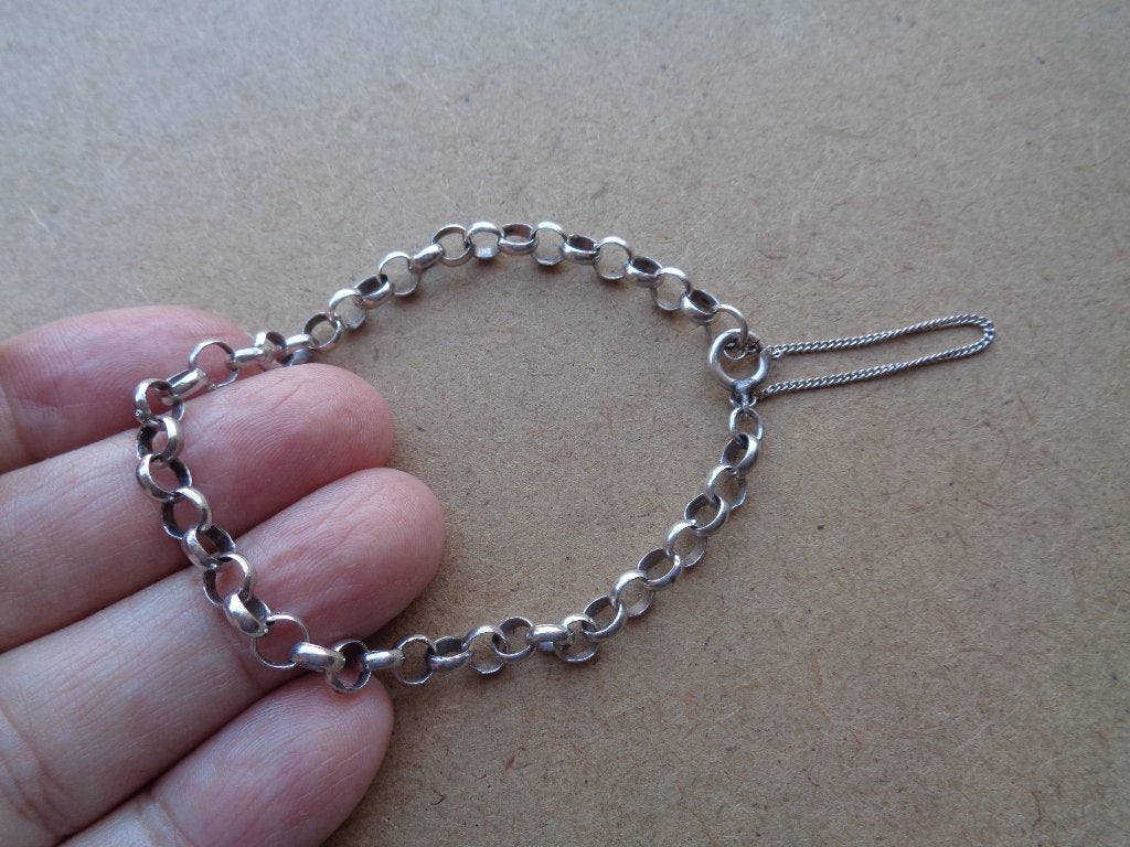 zilveren jasseron armband voor bedels [525], Verzenden, Zo goed als nieuw, Zilver, Zilver