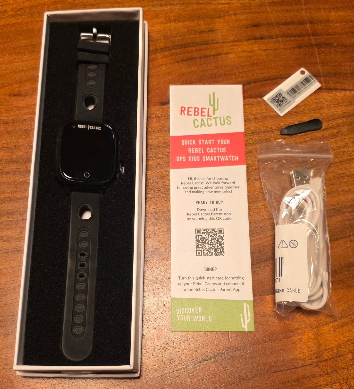 Rebel cactus kids GPS horloge, Verzenden, Zwart, Zo goed als nieuw, GPS