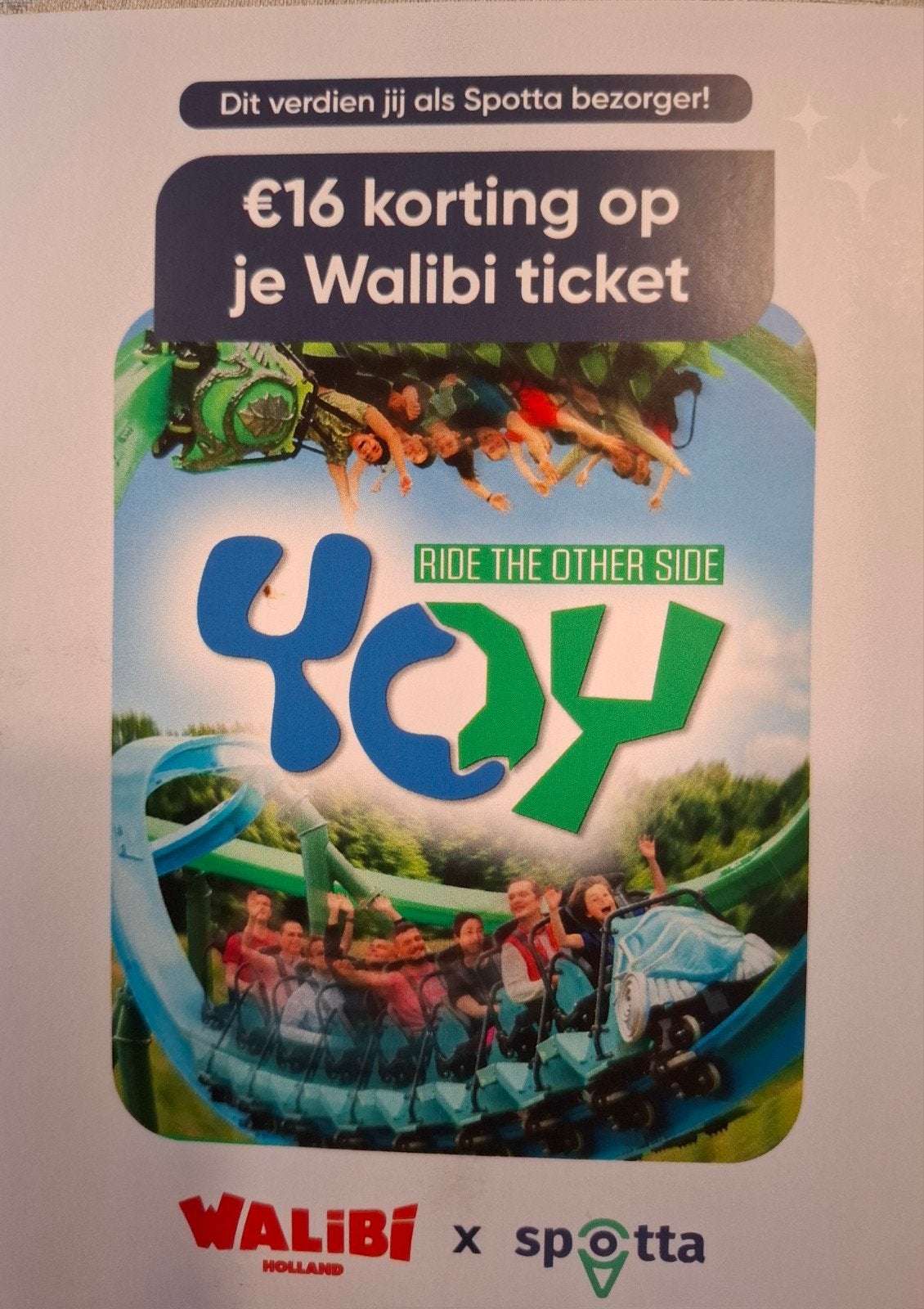 Walibi korting, Drie personen of meer, Kortingsbon, Pretpark