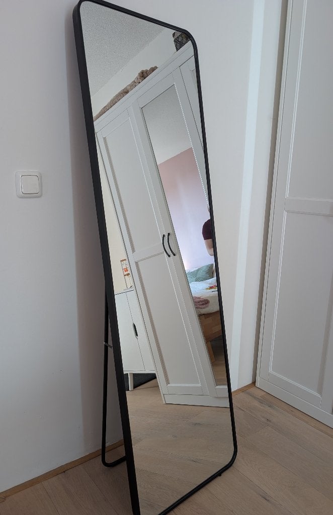 Staande spiegel / standing mirror, Ophalen, Minder dan 50 cm, Zo goed als nieuw, 150 tot 200 cm