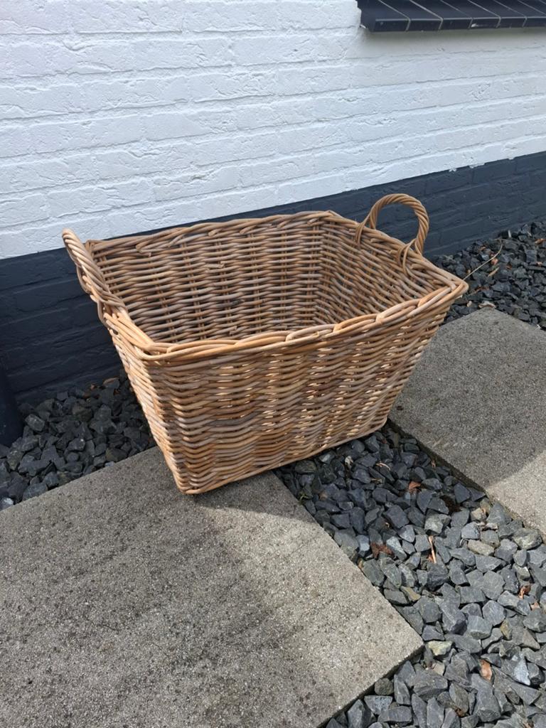 Grote rieten mand 60x50x35 cm - Ideaal voor opslag, Gebruikt, Mand, Ophalen of Verzenden, Riet