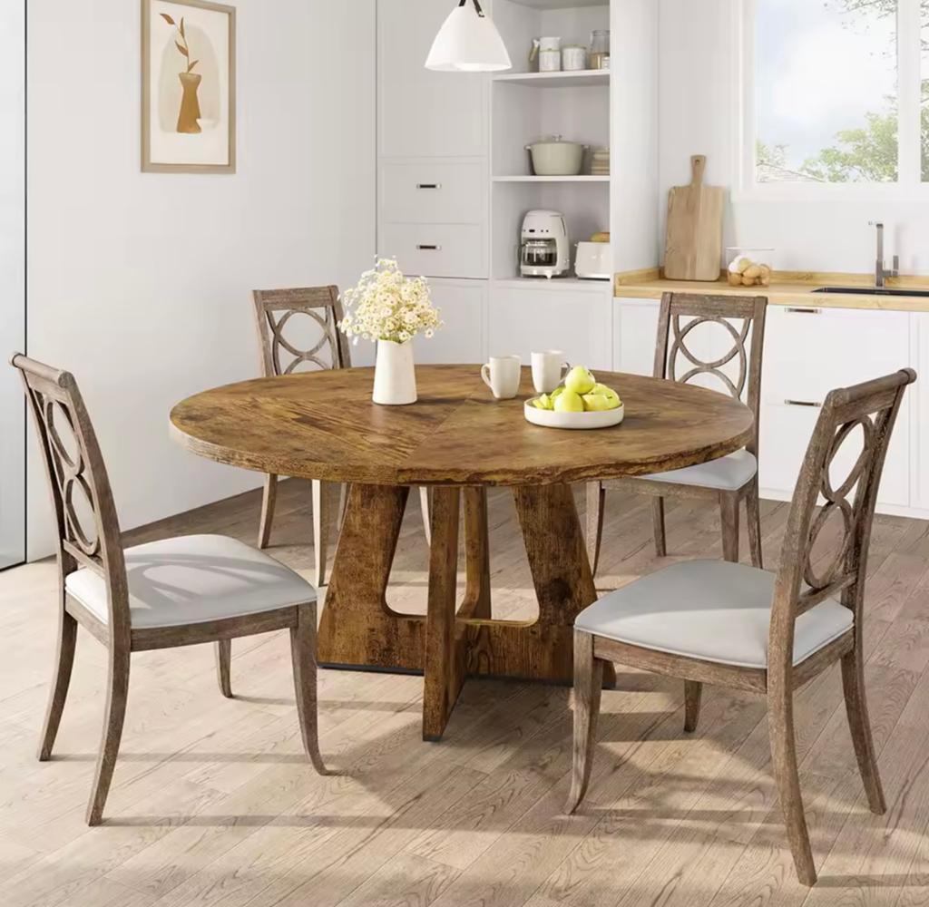 Ronde Boerderij Eettafel 120cm – Landelijk & Rustiek- NIEUW!, Verzenden, Nieuw, Rond, 100 tot 150 cm