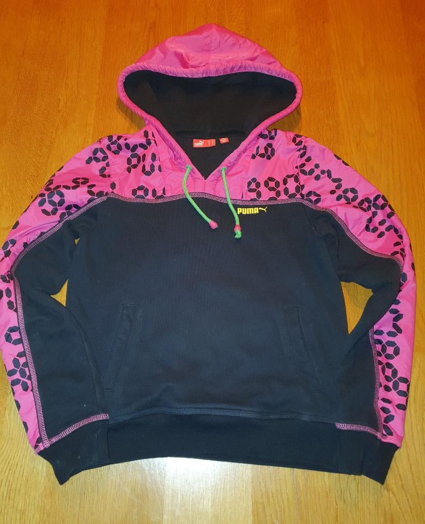 Puma hoodie mt.36 roze-zwart in nieuwstaat, Kleding | Dames, Puma, Zwart, Ophalen of Verzenden, Zo goed als nieuw