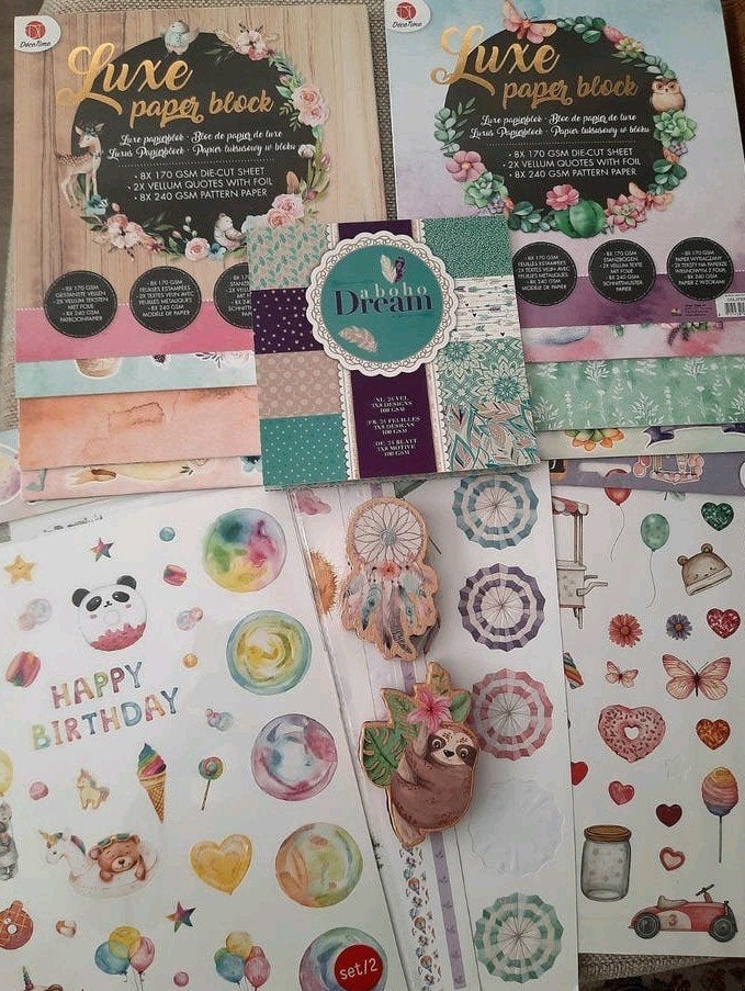 Scrapbook pakketje Feest/dieren, Ophalen of Verzenden, Gebruikt
