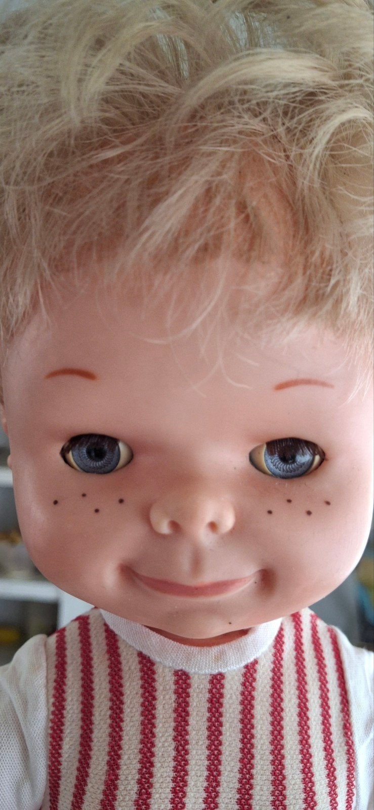 Vintage Famosa Babypop Spanje jaren '70 met slaapogen, Ophalen of Verzenden, Gebruikt, Babypop