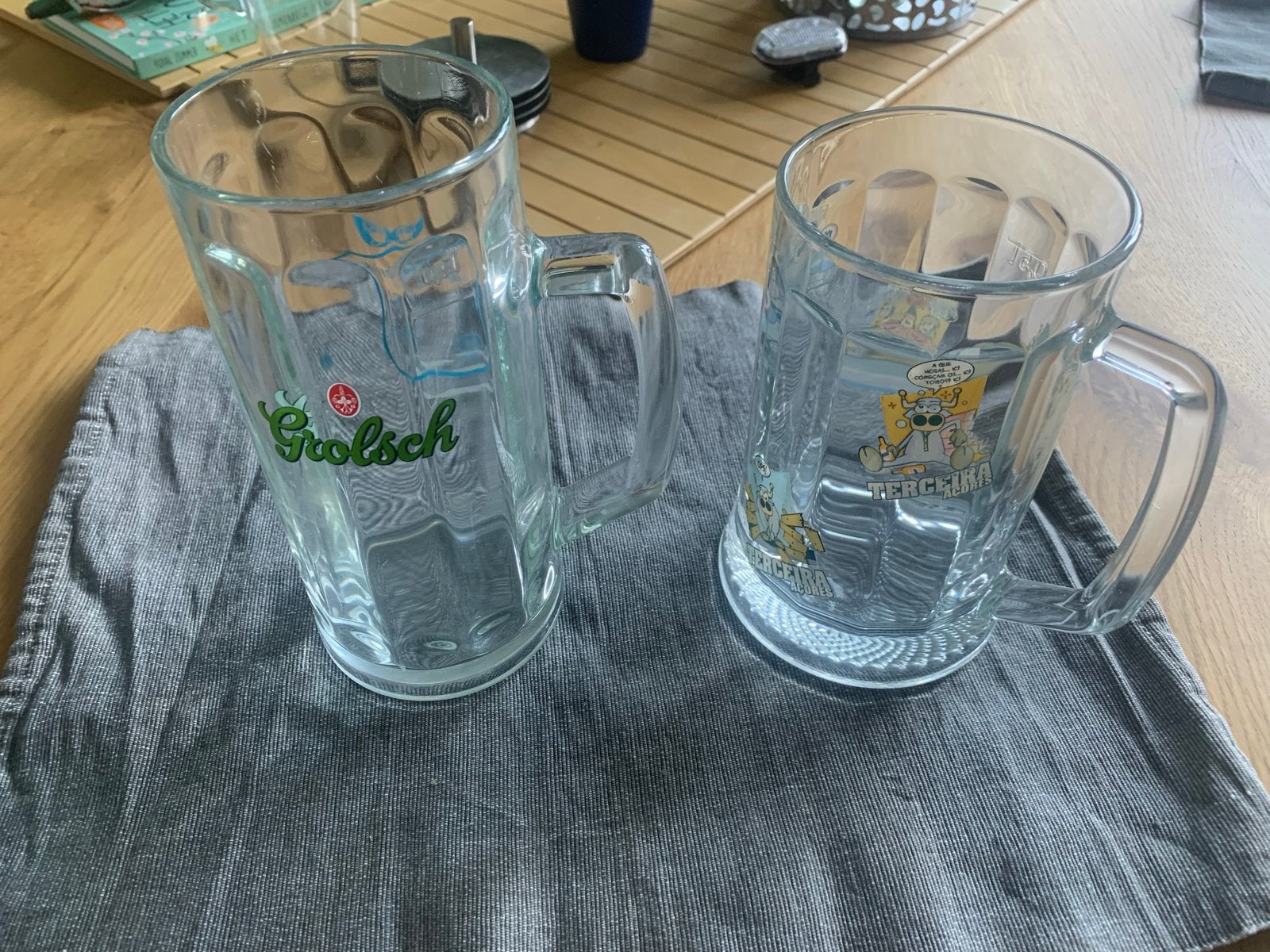 Grolsch en Terceira Bierpullen, Overige typen, Ophalen, Gebruikt, Glas