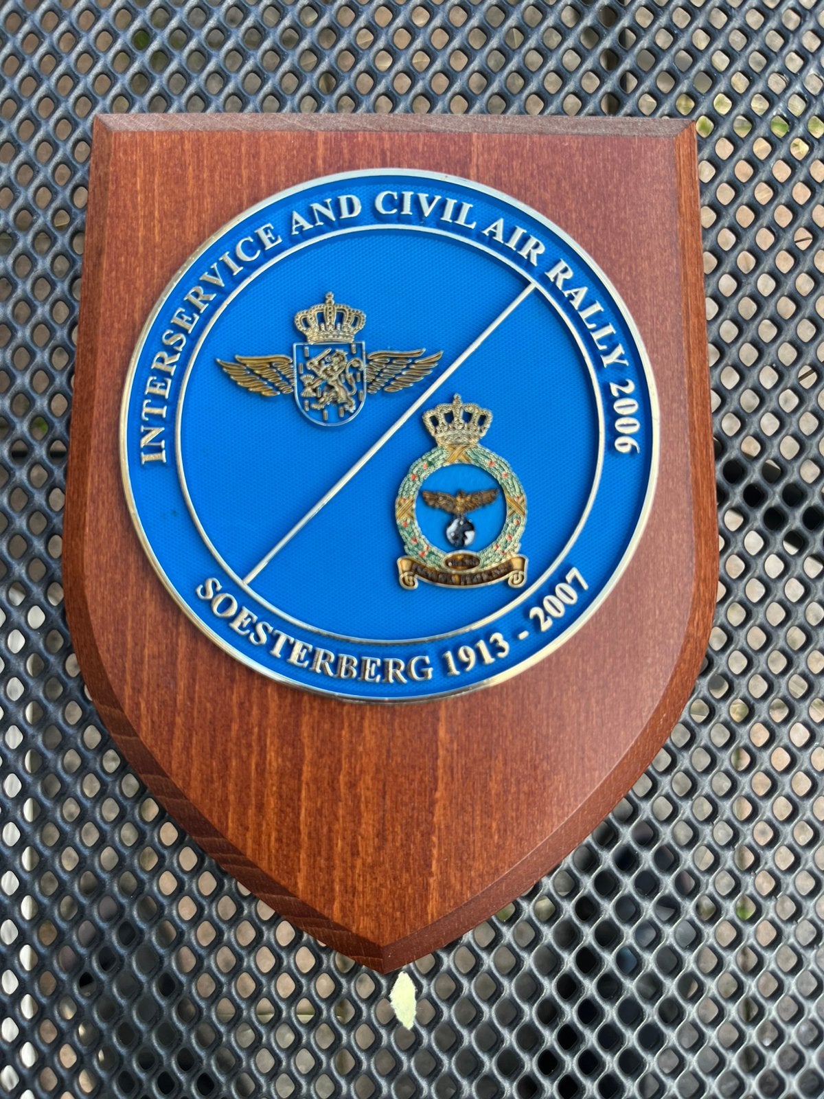 Wapenschild Interservice and Civil Air Rally (ISACAR), Ophalen of Verzenden, Overige soorten, Nederland, Embleem of Badge