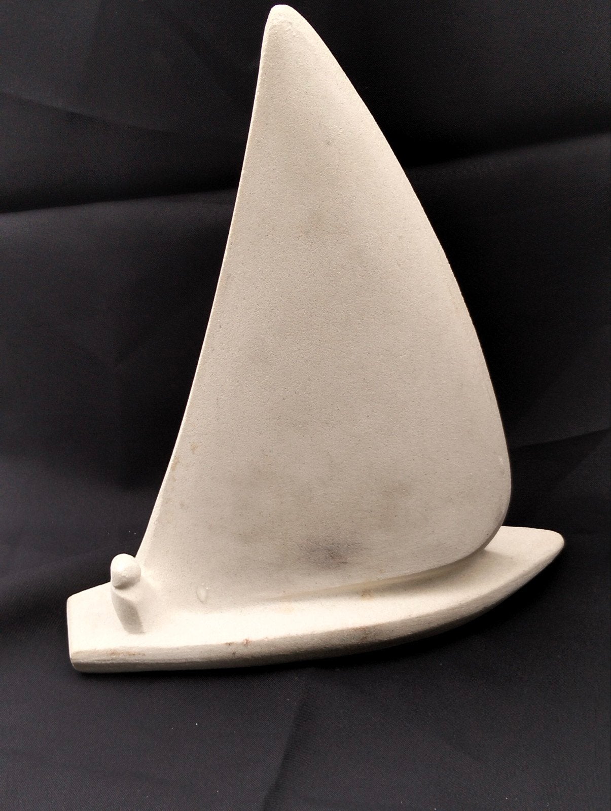 vintage Zeilboot sculptuur - Stone Art Belgium, Verzenden, 20 - 50 cm, Steen of Keramiek, Beeld