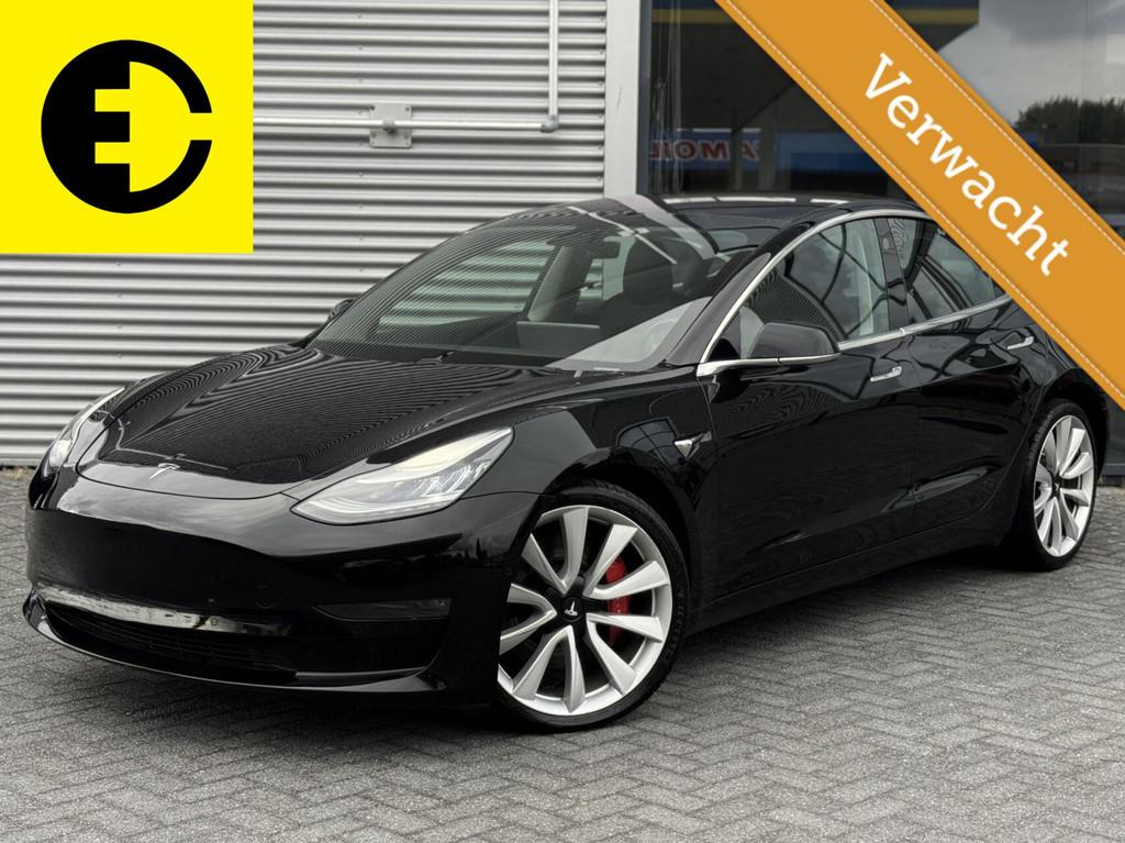 Tesla Model 3 Performance AWD 75 kWh | 250 Kwh snelladen | S, Auto's, Tesla, Automaat, Gebruikt, 462 pk, Zwart