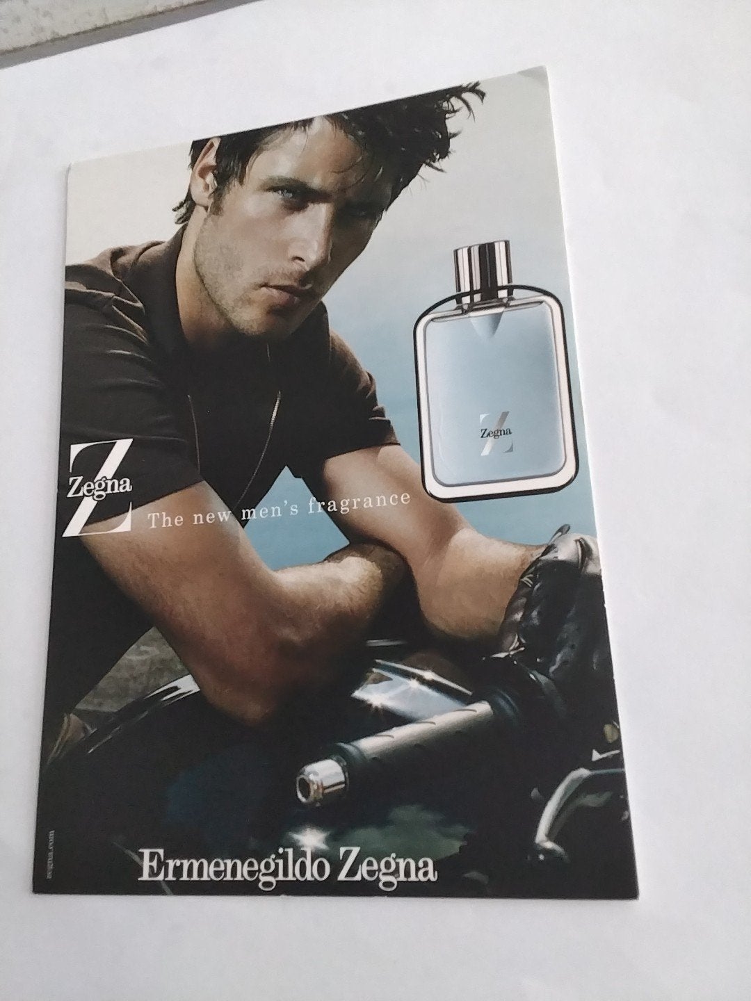 Zegna Z Eau de Toilette reclame ansichtkaart, Ophalen of Verzenden