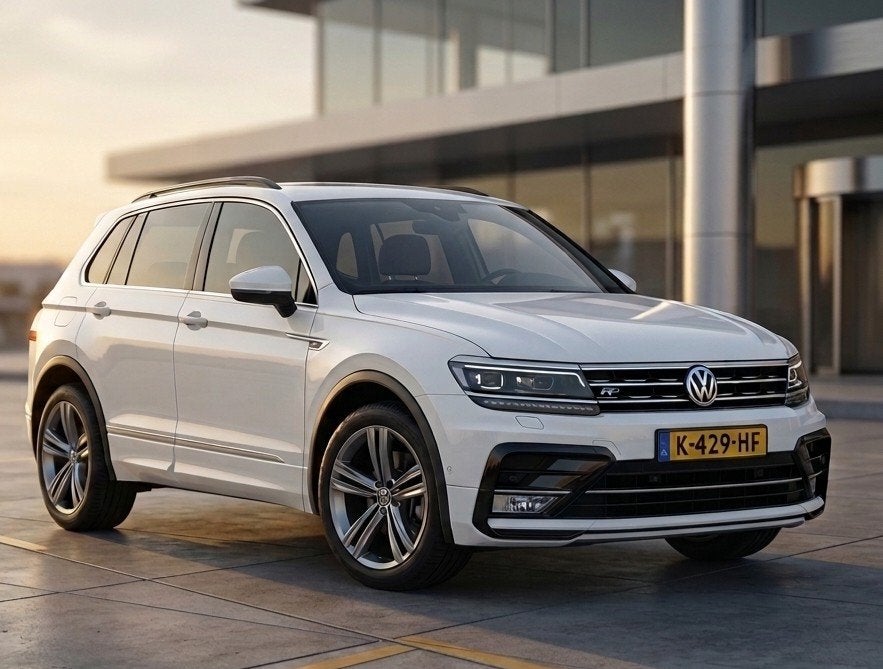 Volkswagen Tiguan 1.5 TSI R-line 150pk Business 2020, Auto's, 4 cilinders, Wit, Parkeersensor, 75 €/maand