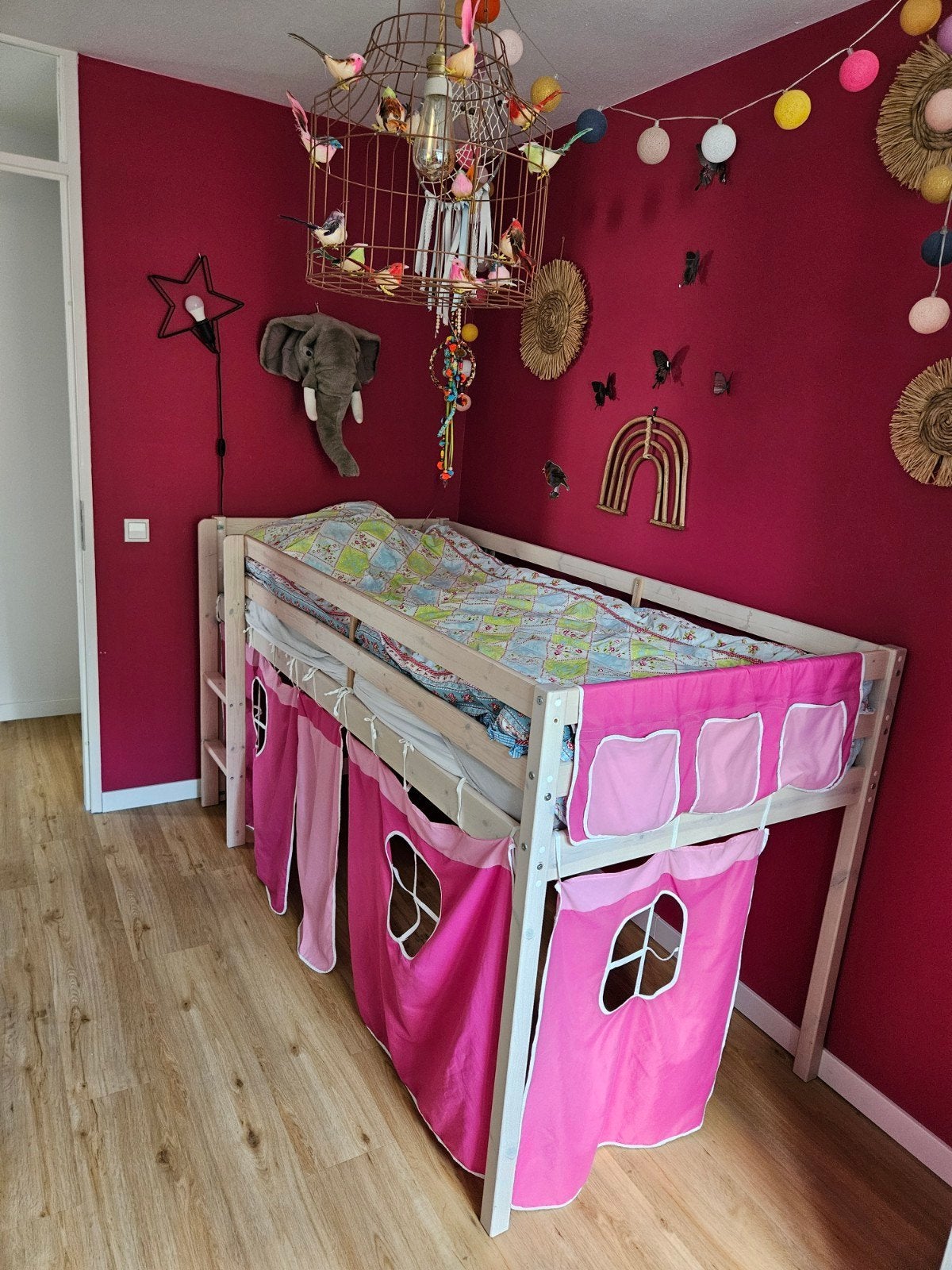 Hoogslaper met tentje, Ophalen, Gebruikt, 90 cm, Eenpersoons