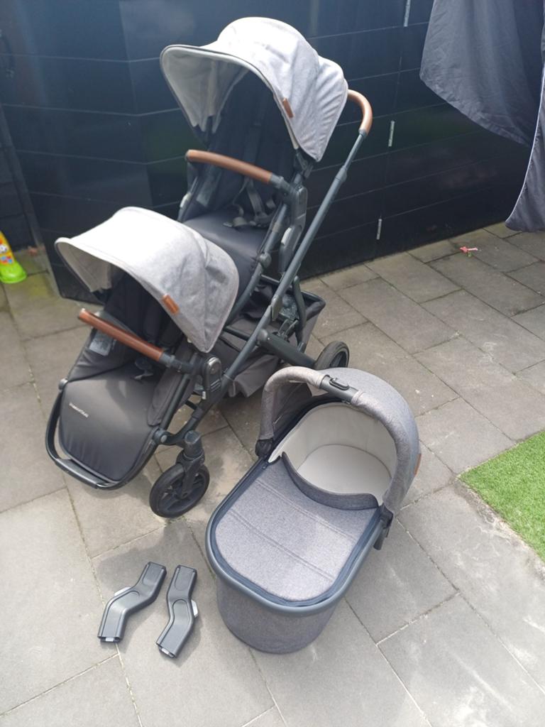 Uppababy Vista V2 + reiswieg & rumbleseat + meer!!!, Ophalen, Gebruikt, Overige merken, Duowagen
